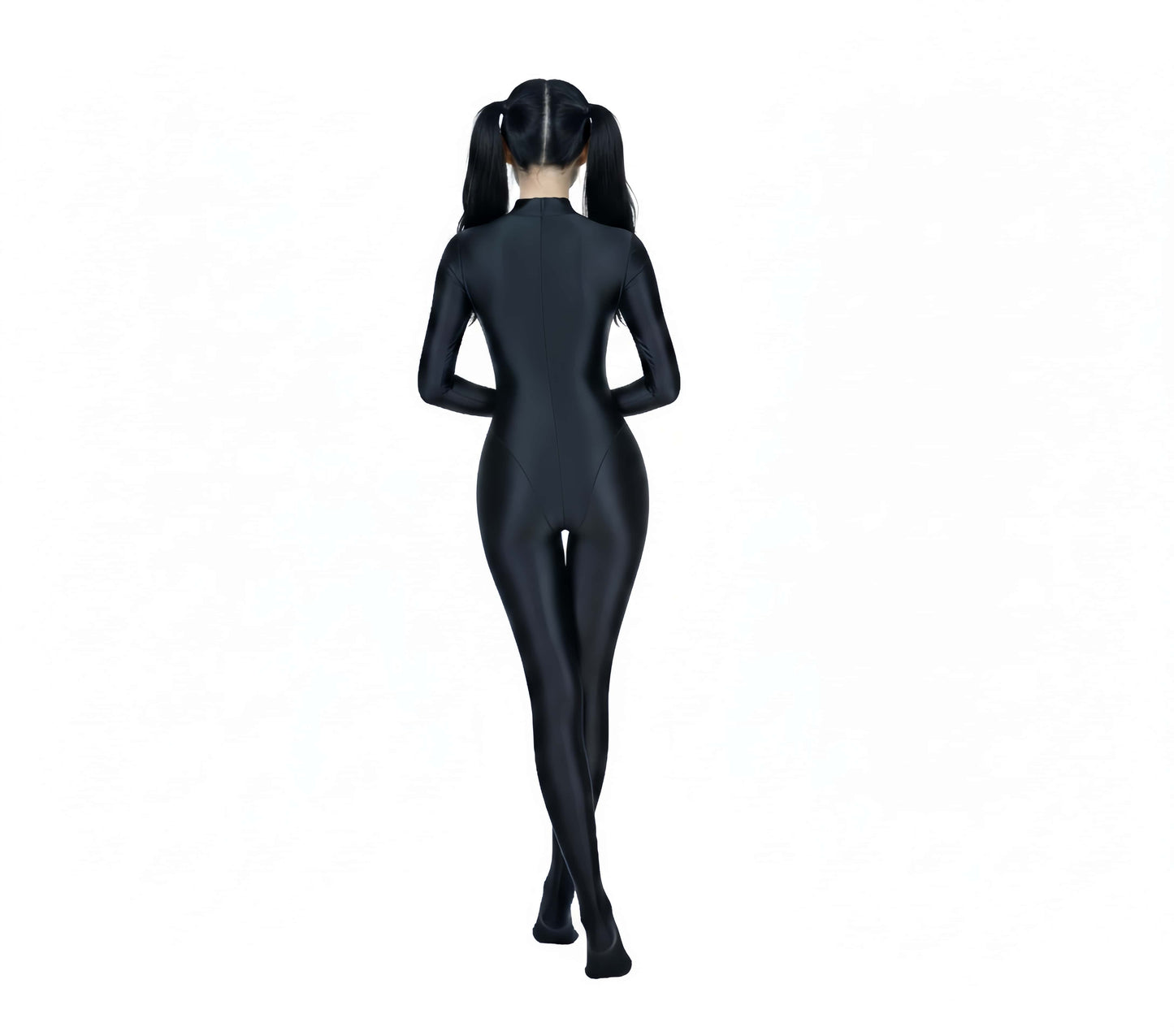 Premium High-Gloss Zentai Performance Suit – Full Coverage with Crotch Zipper