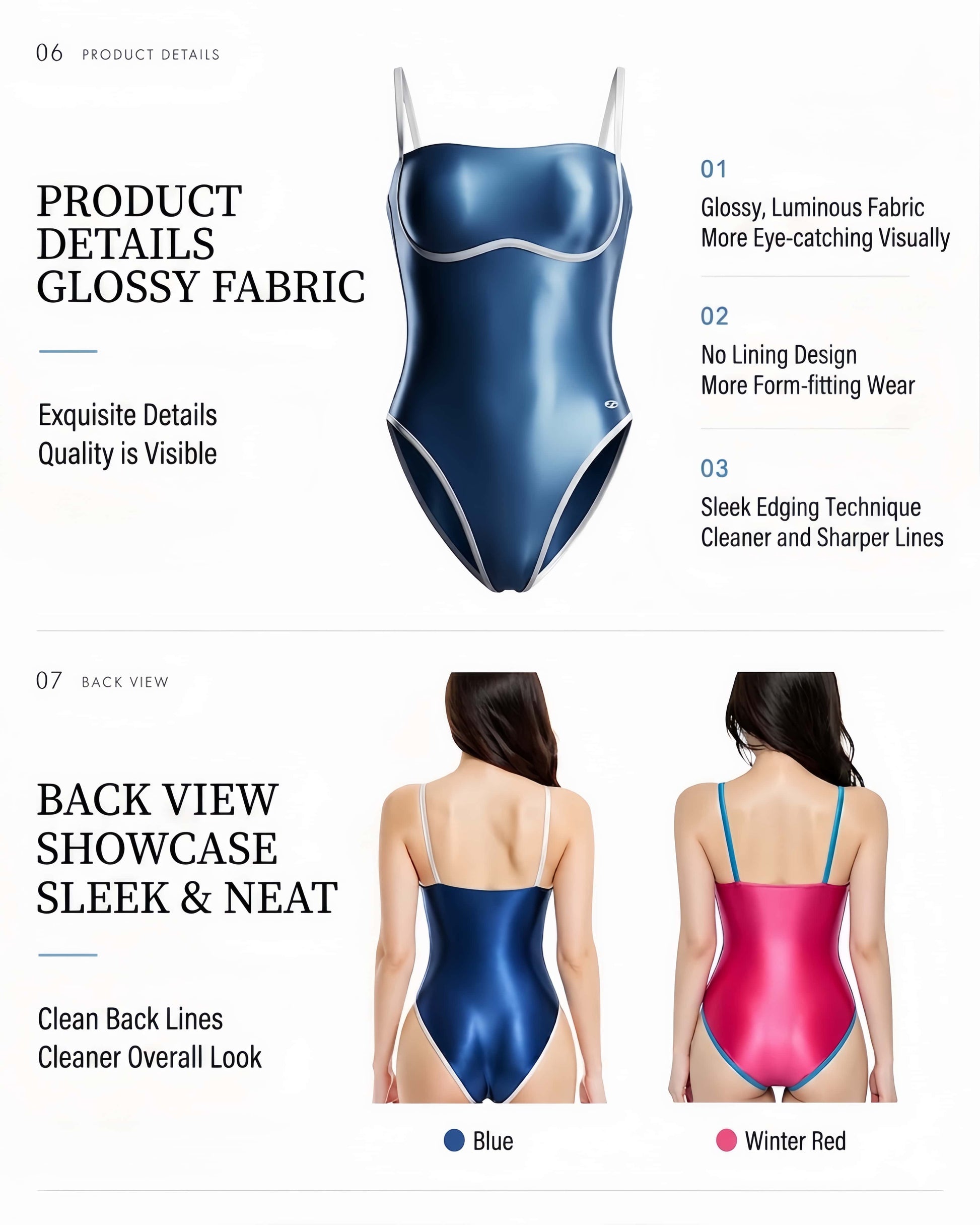 LEOHEX Glossy Kontour One-Piece Swimsuit