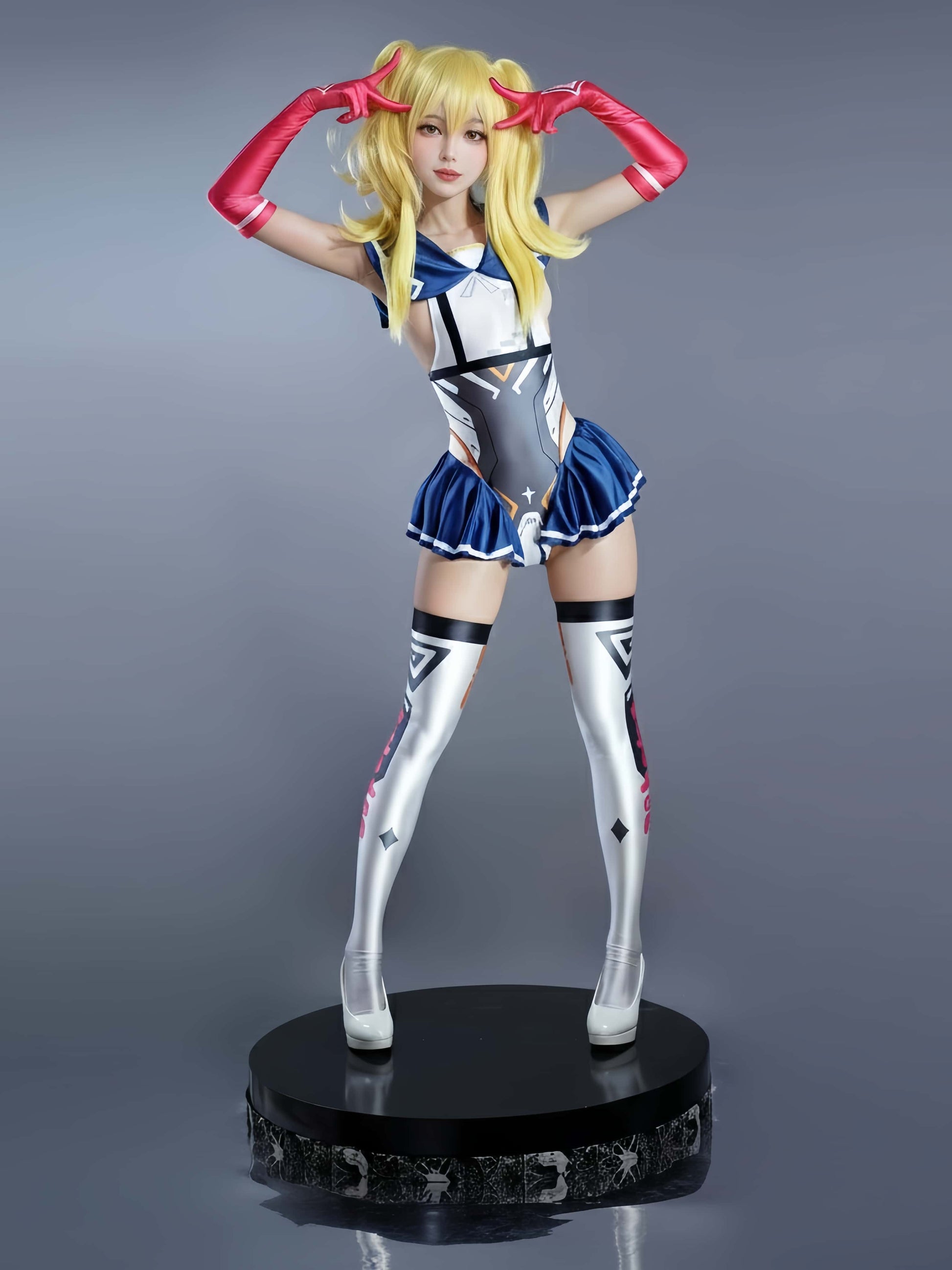 Japanese Anime Girl Spandex Swimwear Racing Suit Wet Suit Race Queen Costume