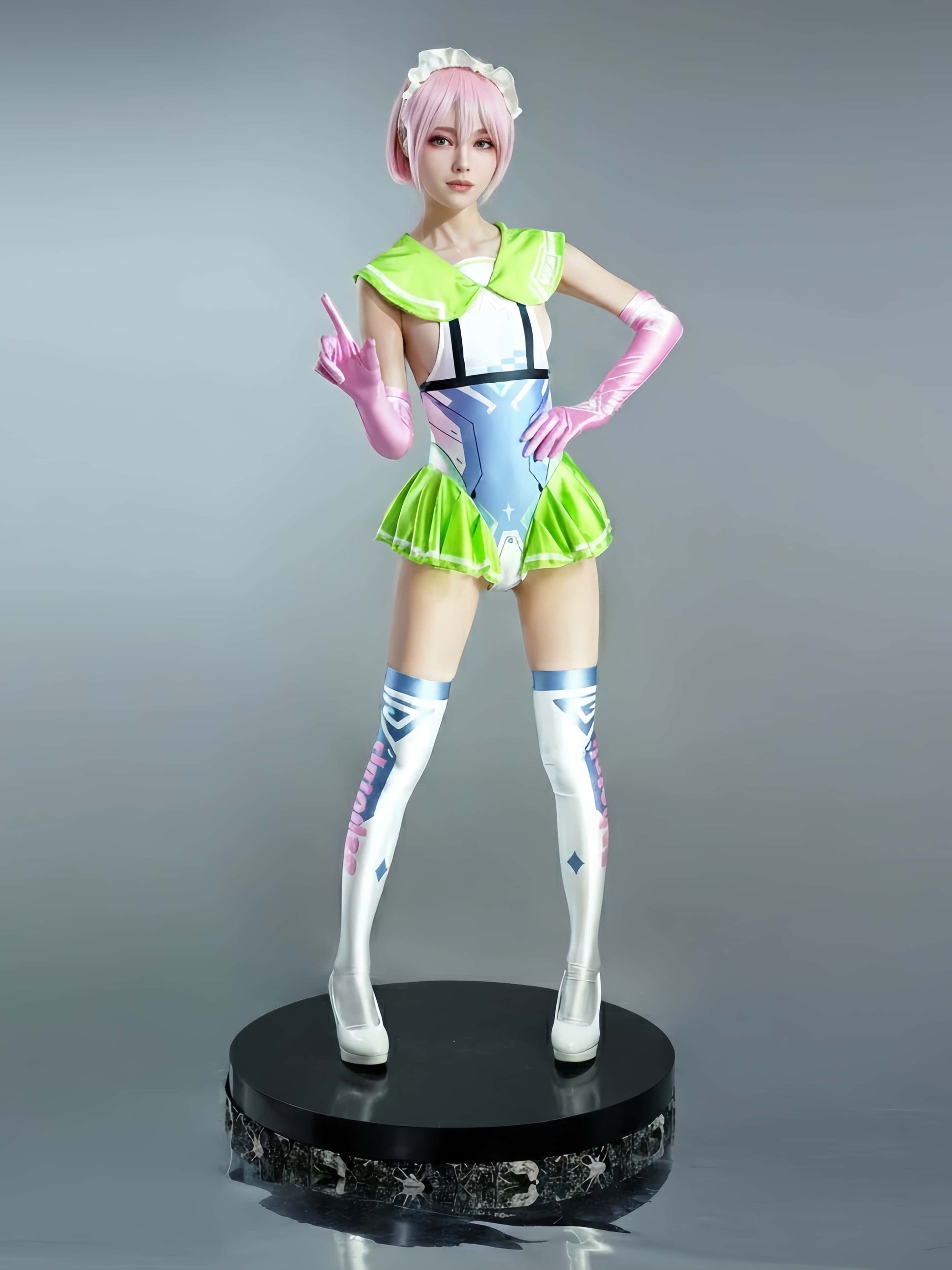 Japanese Anime Girl Spandex Swimwear Racing Suit Wet Suit Race Queen Costume