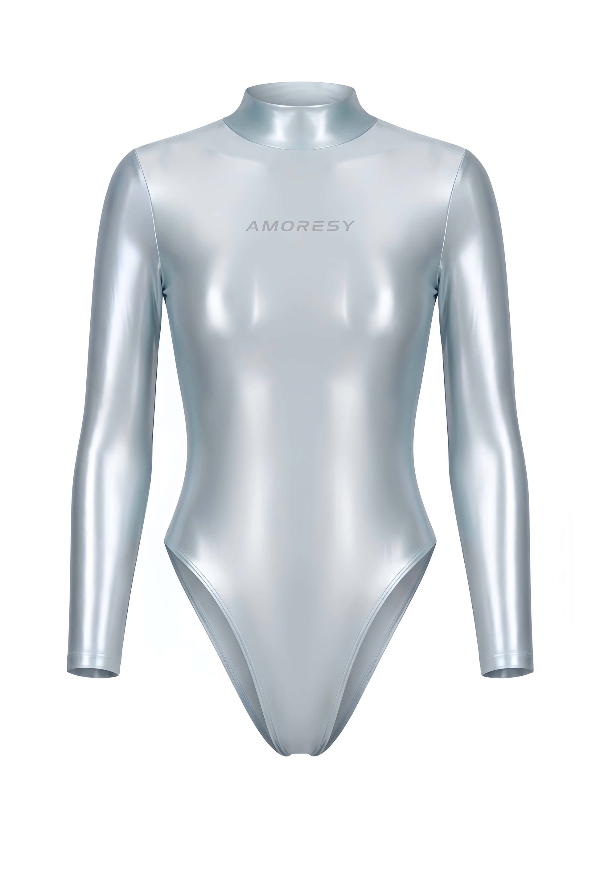 AMORESY Elektra Sheer High-Leg Swimsuit Leotard