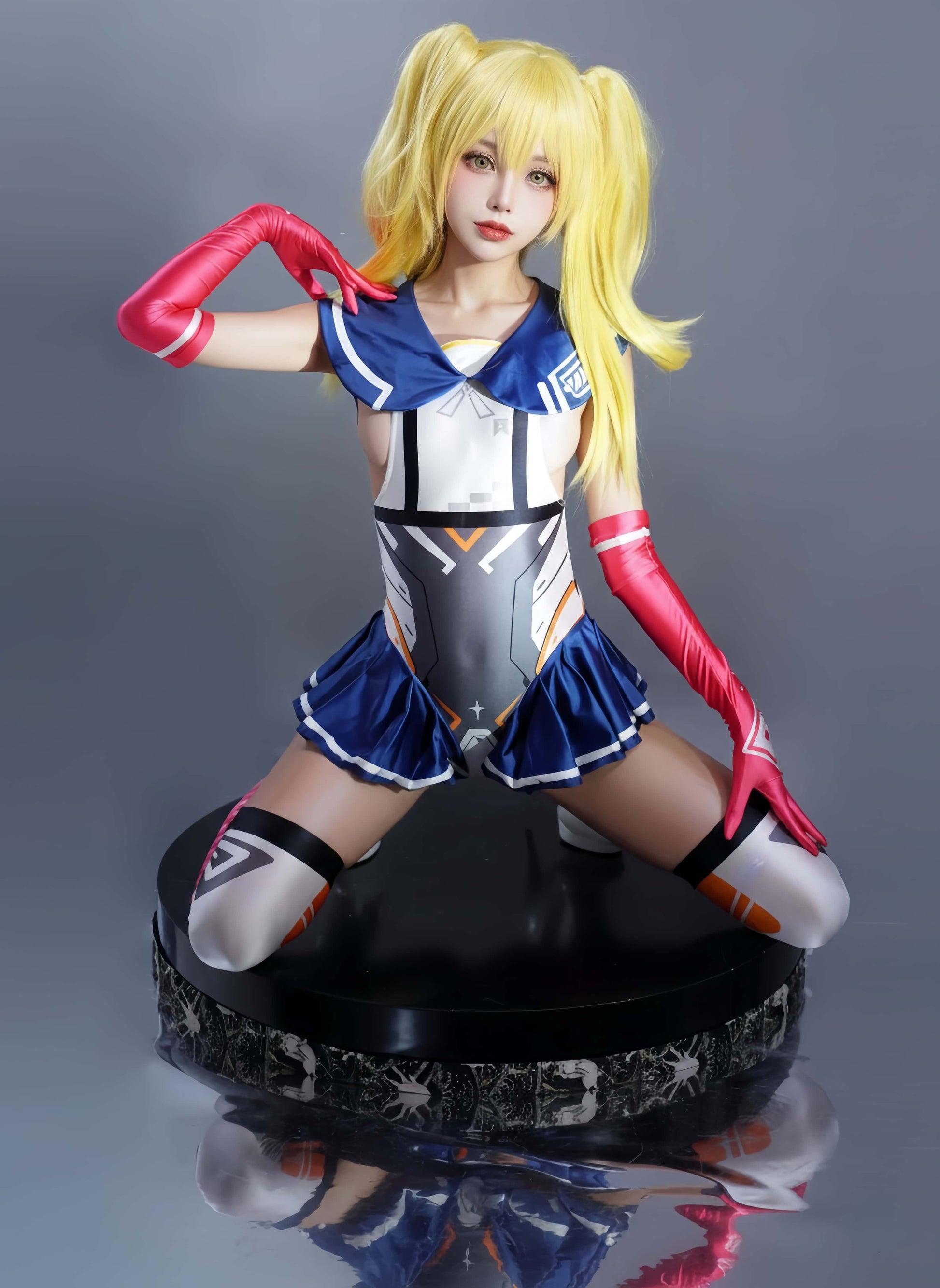 Japanese Anime Girl Spandex Swimwear Racing Suit Wet Suit Race Queen Costume