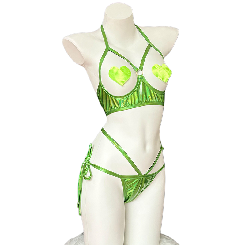 Anime Bunny Girl Style Neo Chrome Spandex Swimwear Sexy Bikini Cosplay Lingerie