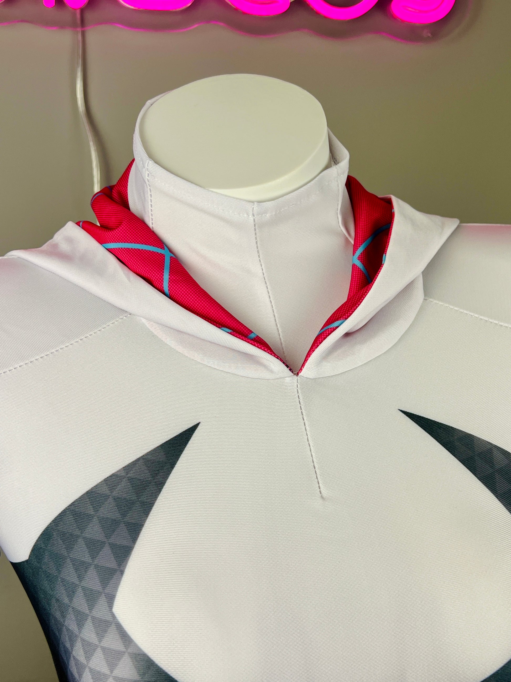 Super Hero Spider Gwen Cosplay Full Bodysuit Halloween Costume Zentai
