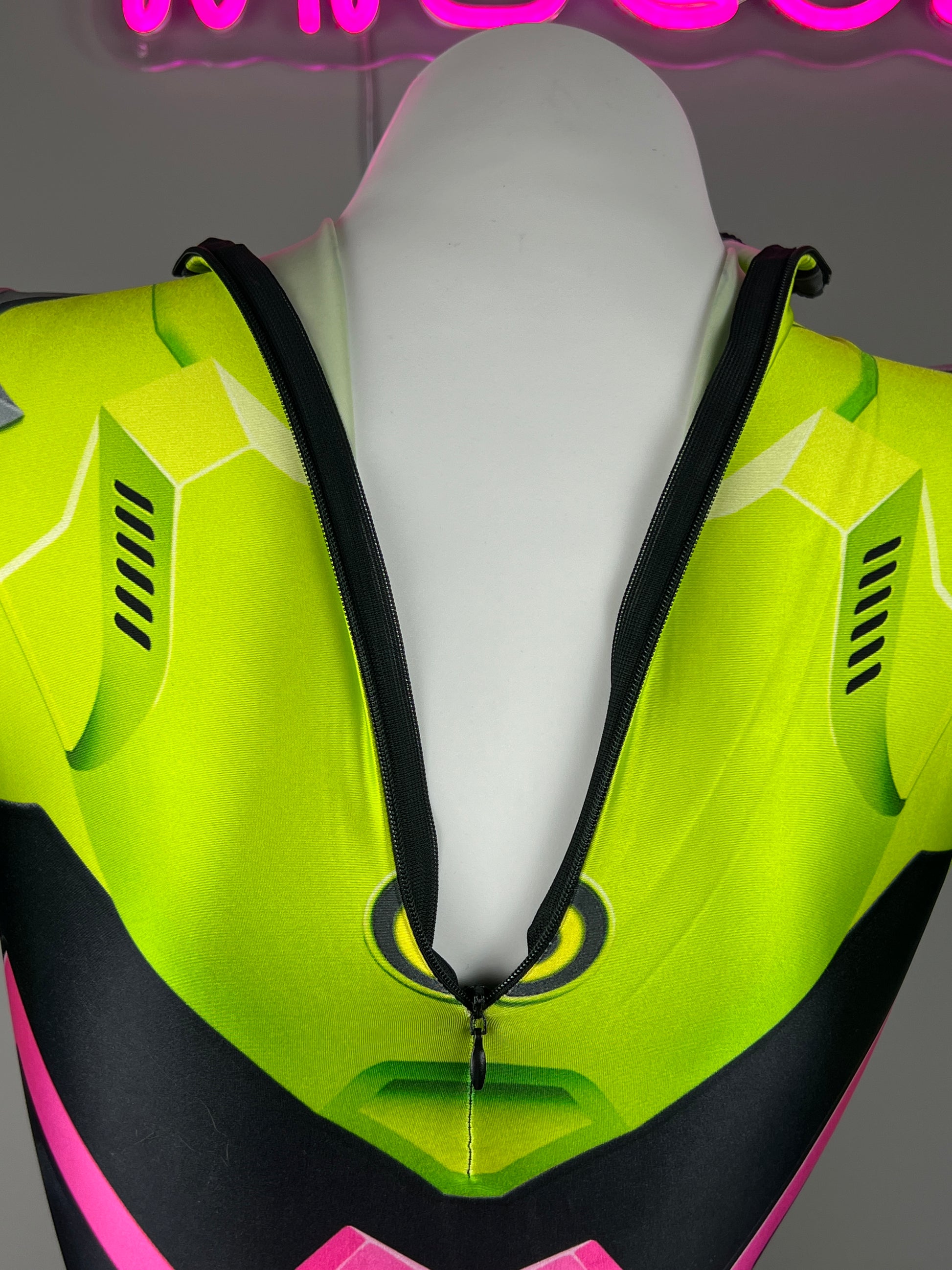 Overwatch DVA Spandex Cosplay Open Crotch BodySuit Halloween Costume