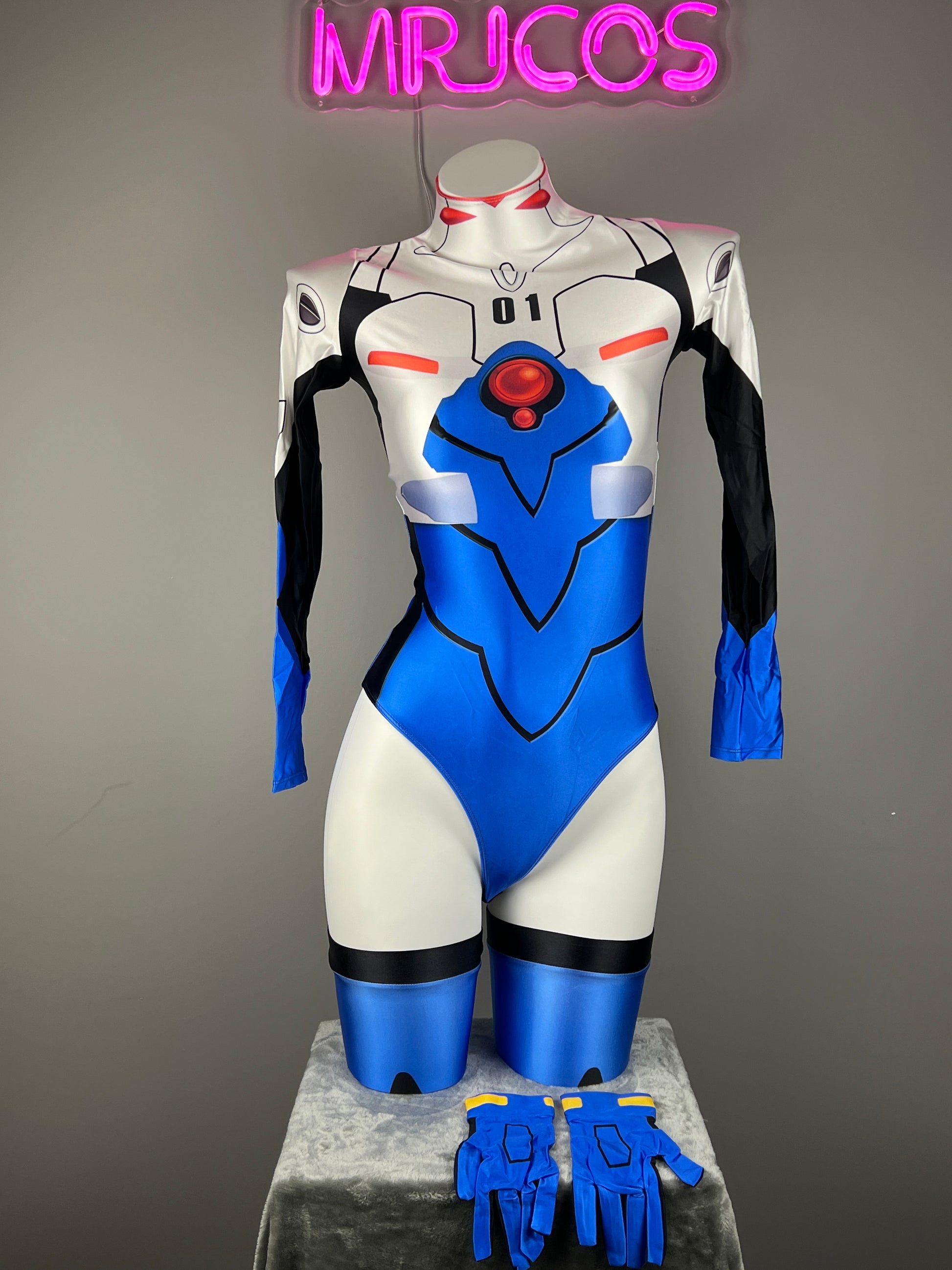 Evangelion EVA Spandex Cosplay BodySuit Plugsuit Halloween Costume Zentai