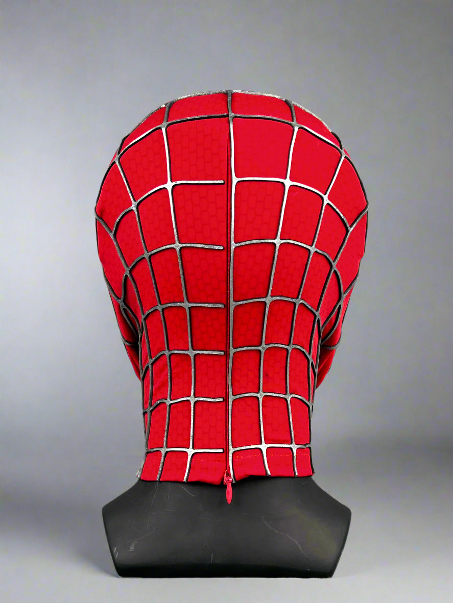 Hand-made Spiderman Tobey Inspired Cosplay Mask with 3D Printed Faceshell