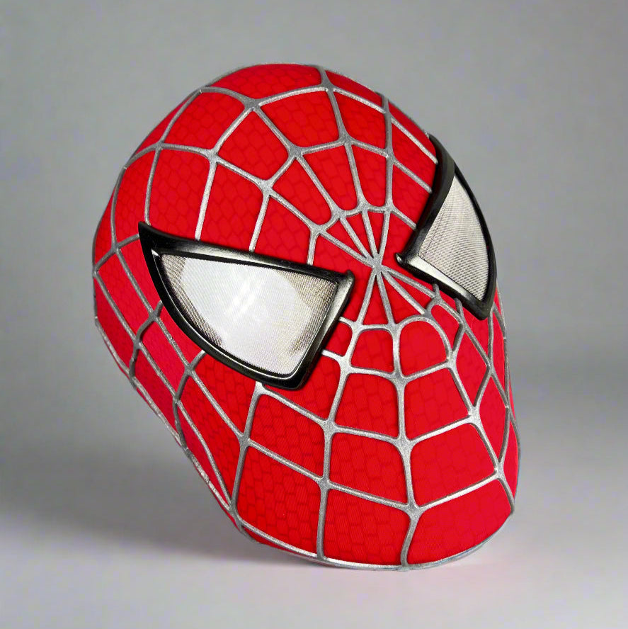 Hand-made Spiderman Tobey Inspired Cosplay Mask with 3D Printed Faceshell