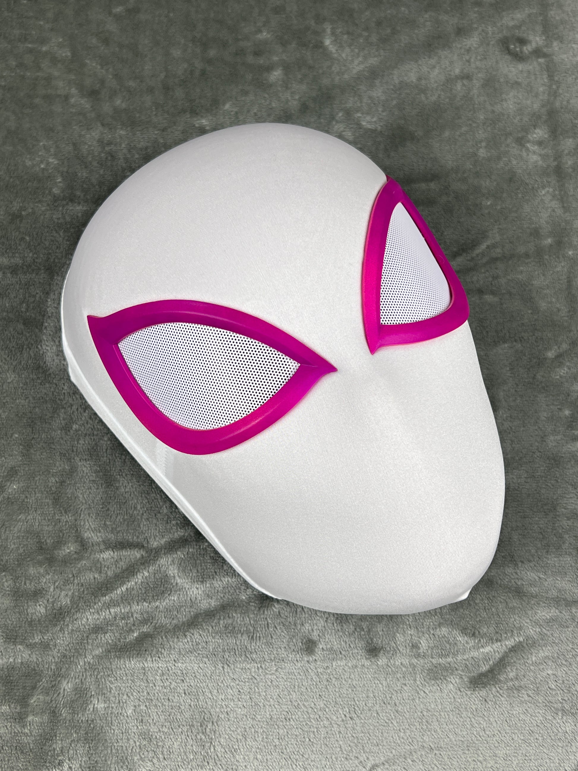 Super Hero Spider Woman Gwen Stacy Inspired Cosplay Mask with 3D Printed Faceshell - MRJCOS