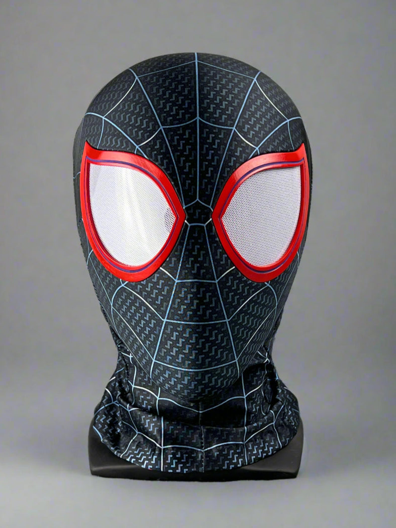 Hand-made Spiderman Miles Morales Cosplay Halloween Mask with Faceshell