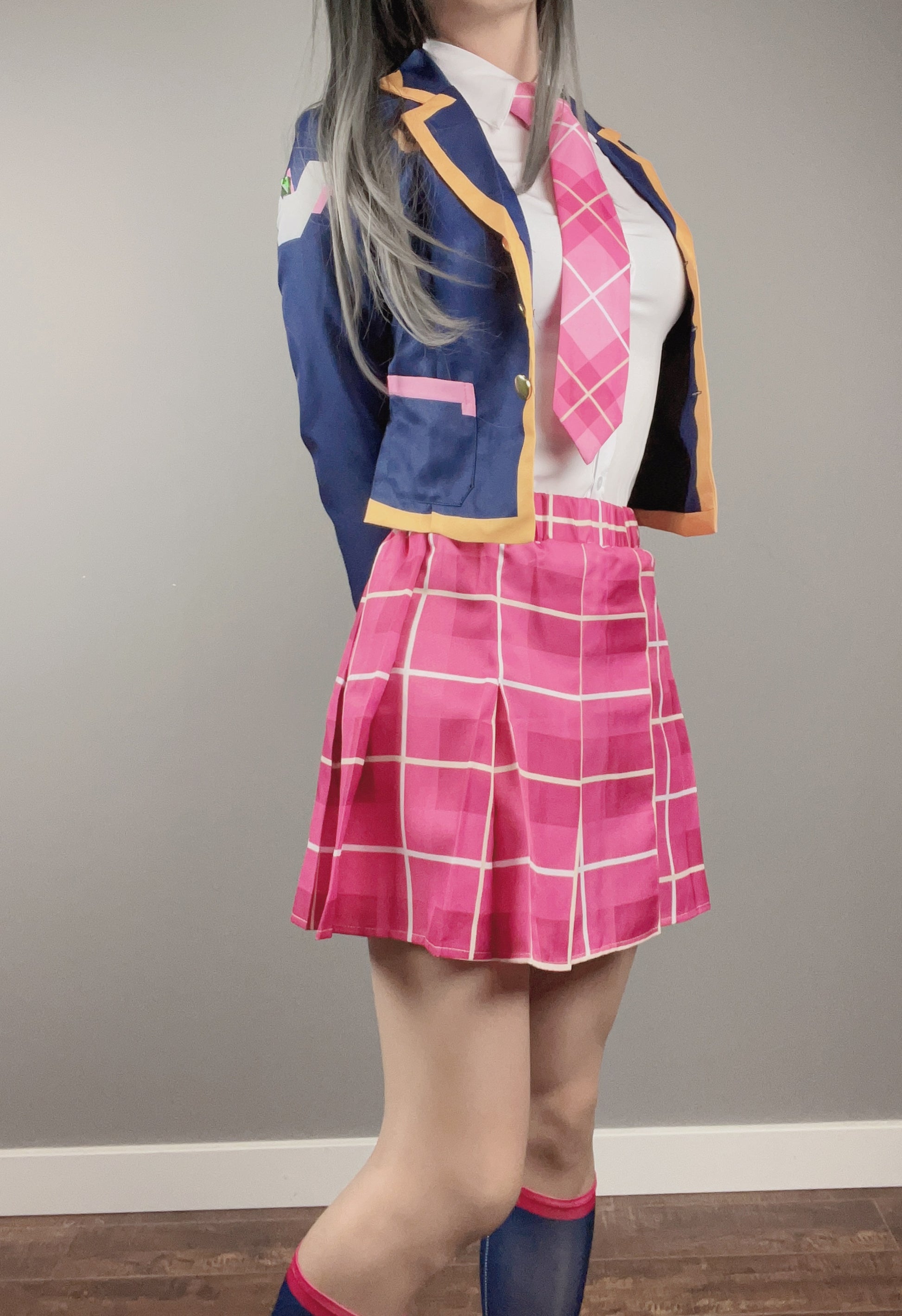 Anime Style Cosplay Halloween Costume Set School Uniform with Jacket and Skirt