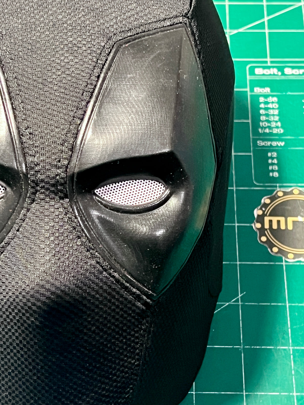 Handmade Black Deadpool Cosplay Mask with Built-in Faceshell 