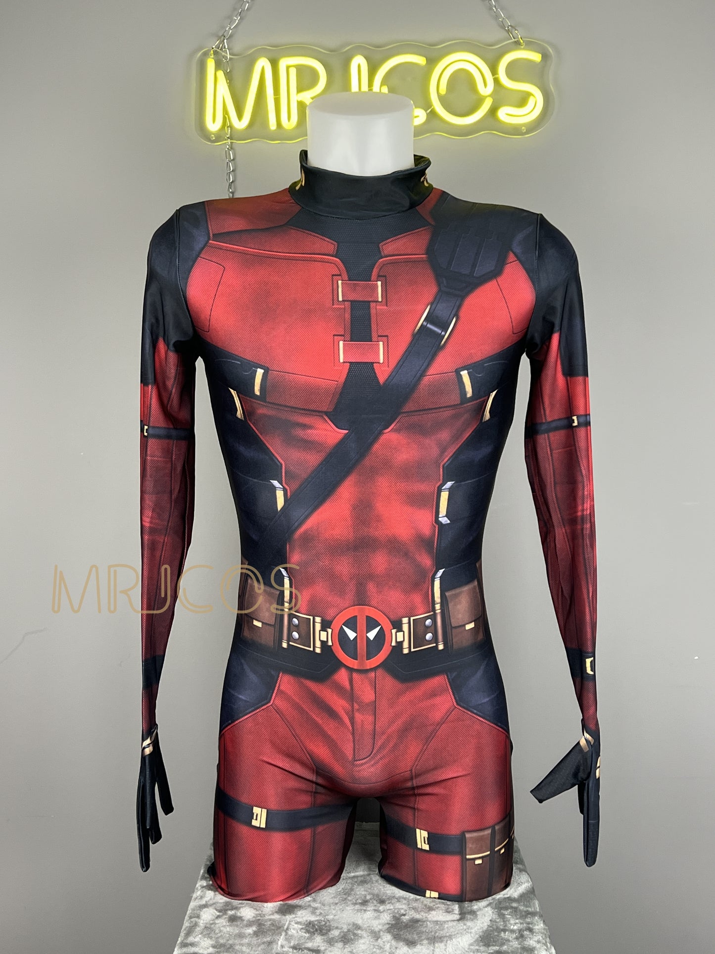 Deadpool Cosplay Spandex Suit Costume Set Zentai