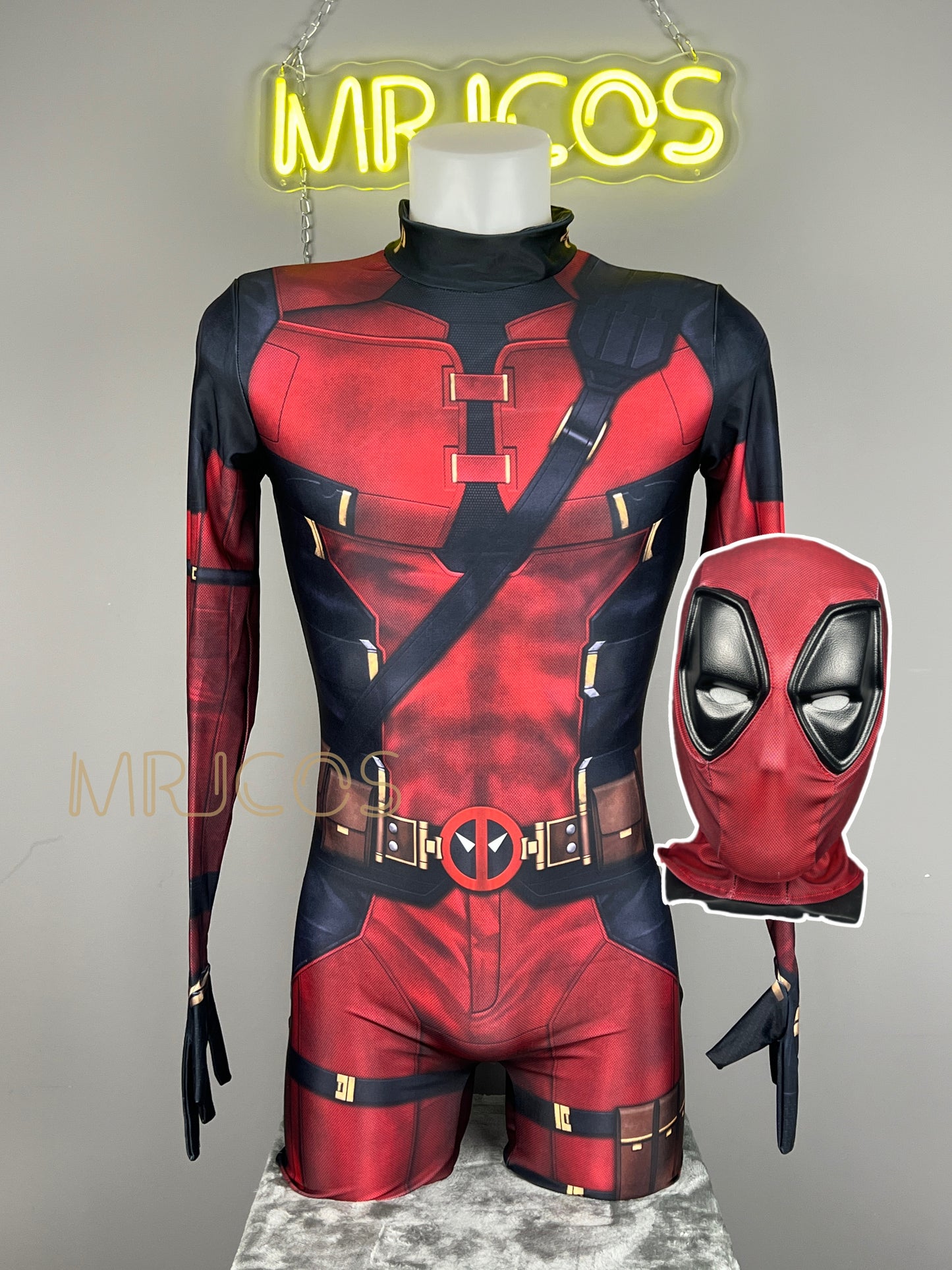 Deadpool Cosplay Spandex Suit Costume Set Zentai