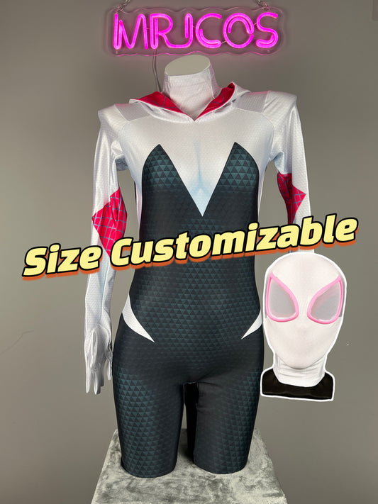 Spider Woman Suit Gwen Stacy Cosplay Halloween Costume Into the Spider Verse Zentai