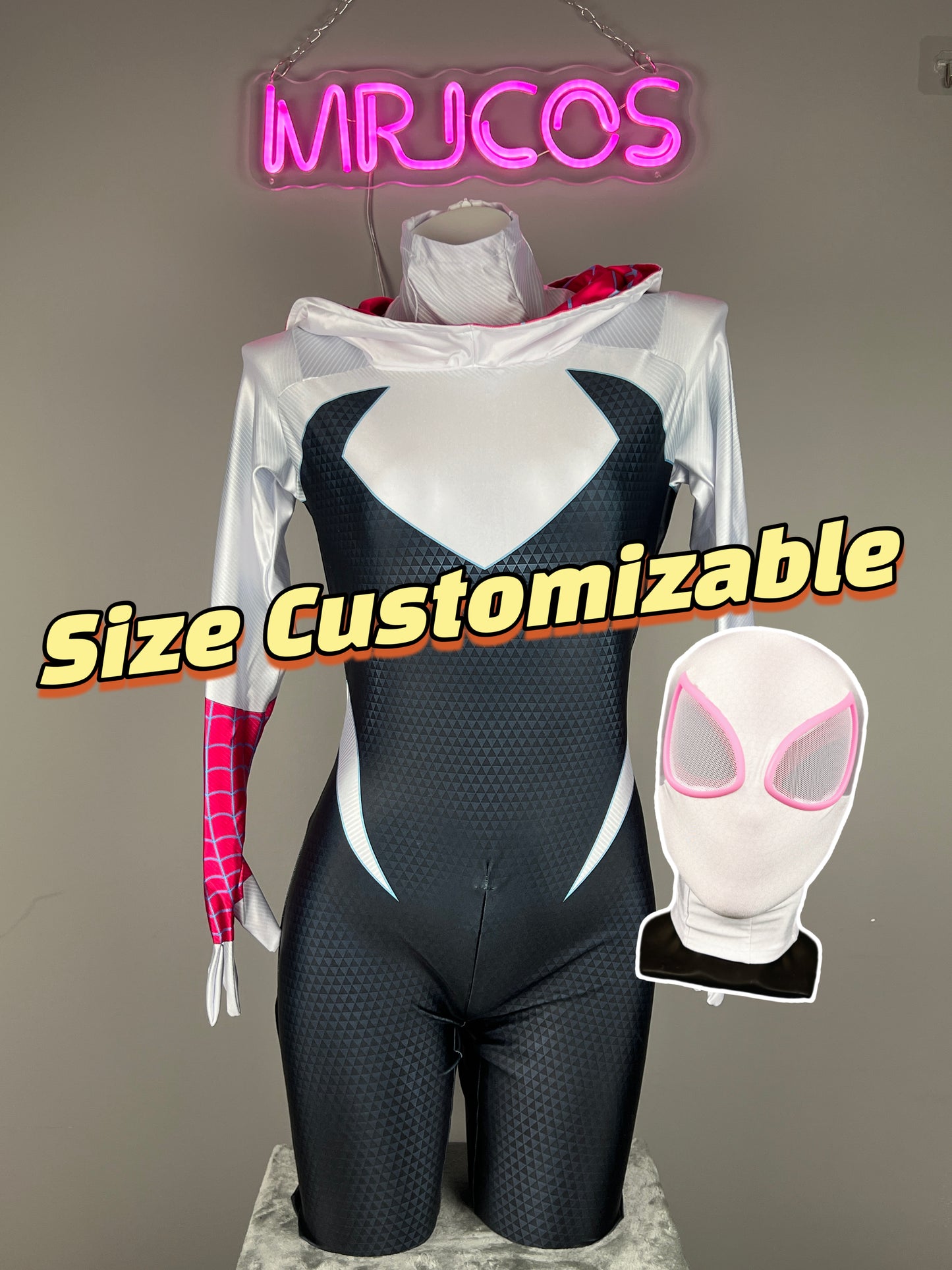 Spider Woman Suit Gwen Stacy Cosplay Halloween Costume Across the Spider Verse Zentai