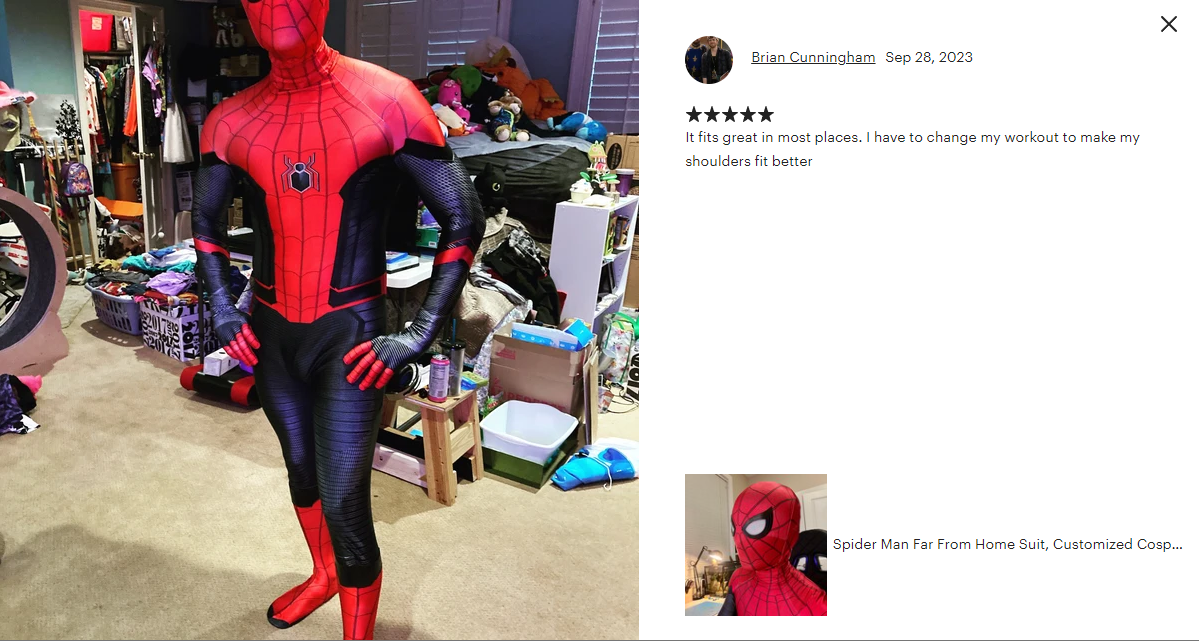 Far From Home Spiderman Suit Cosplay Halloween Costume Zentai