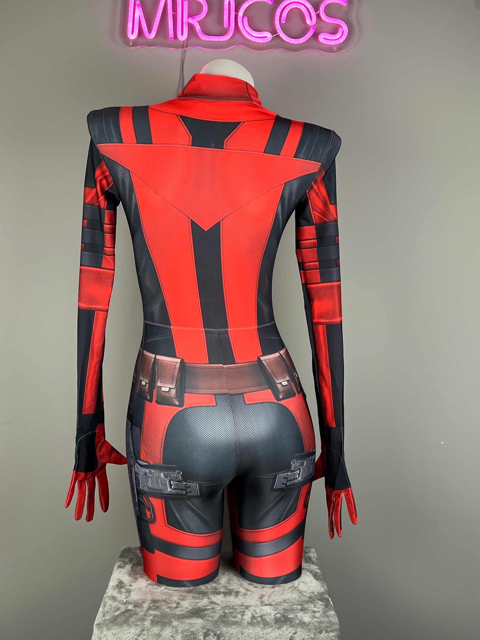 Lady Deadpool Cosplay Spandex Suit Costume Set Zentai