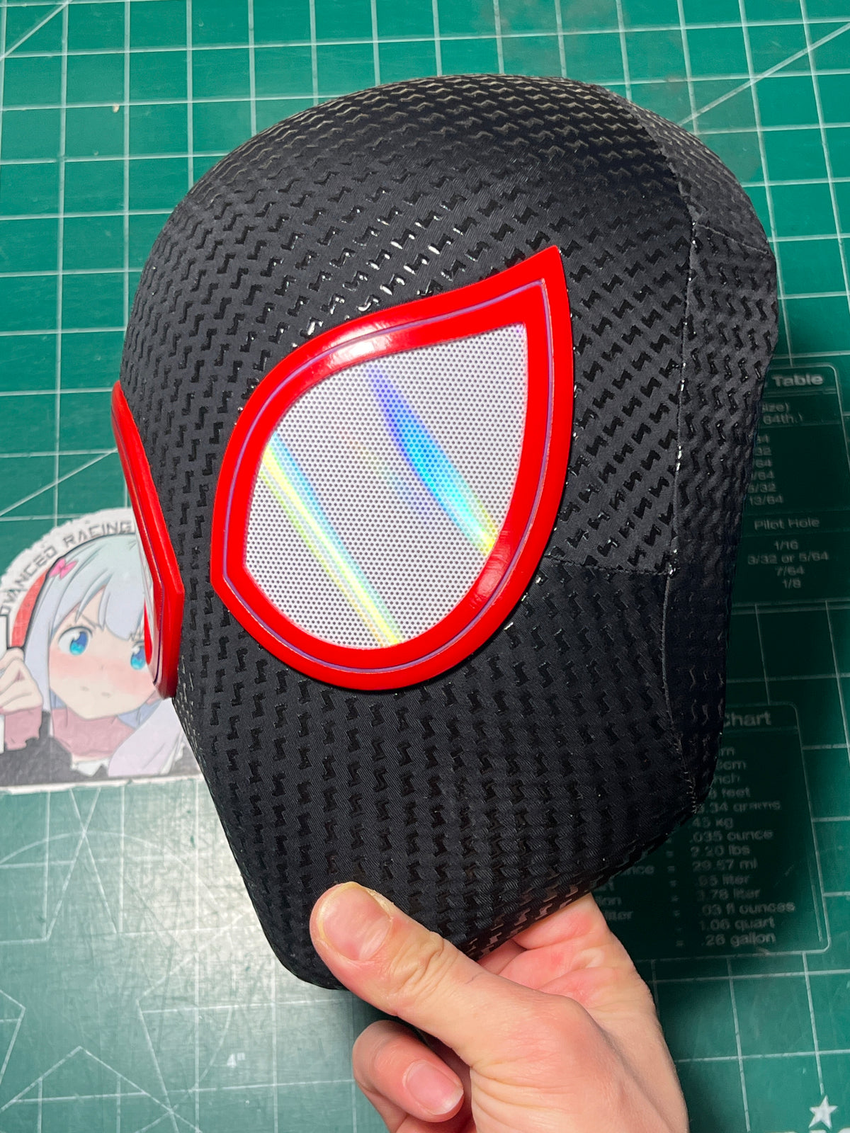 Spiderman Miles Cosplay Mask with Built-in Faceshell 