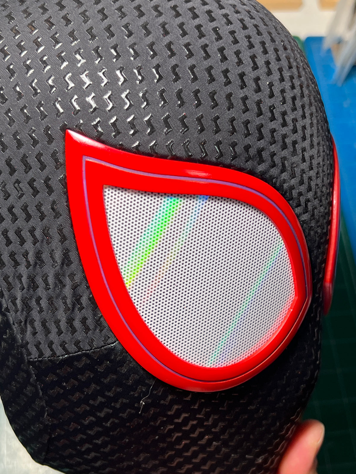 Spiderman Miles Cosplay Mask with Built-in Faceshell 