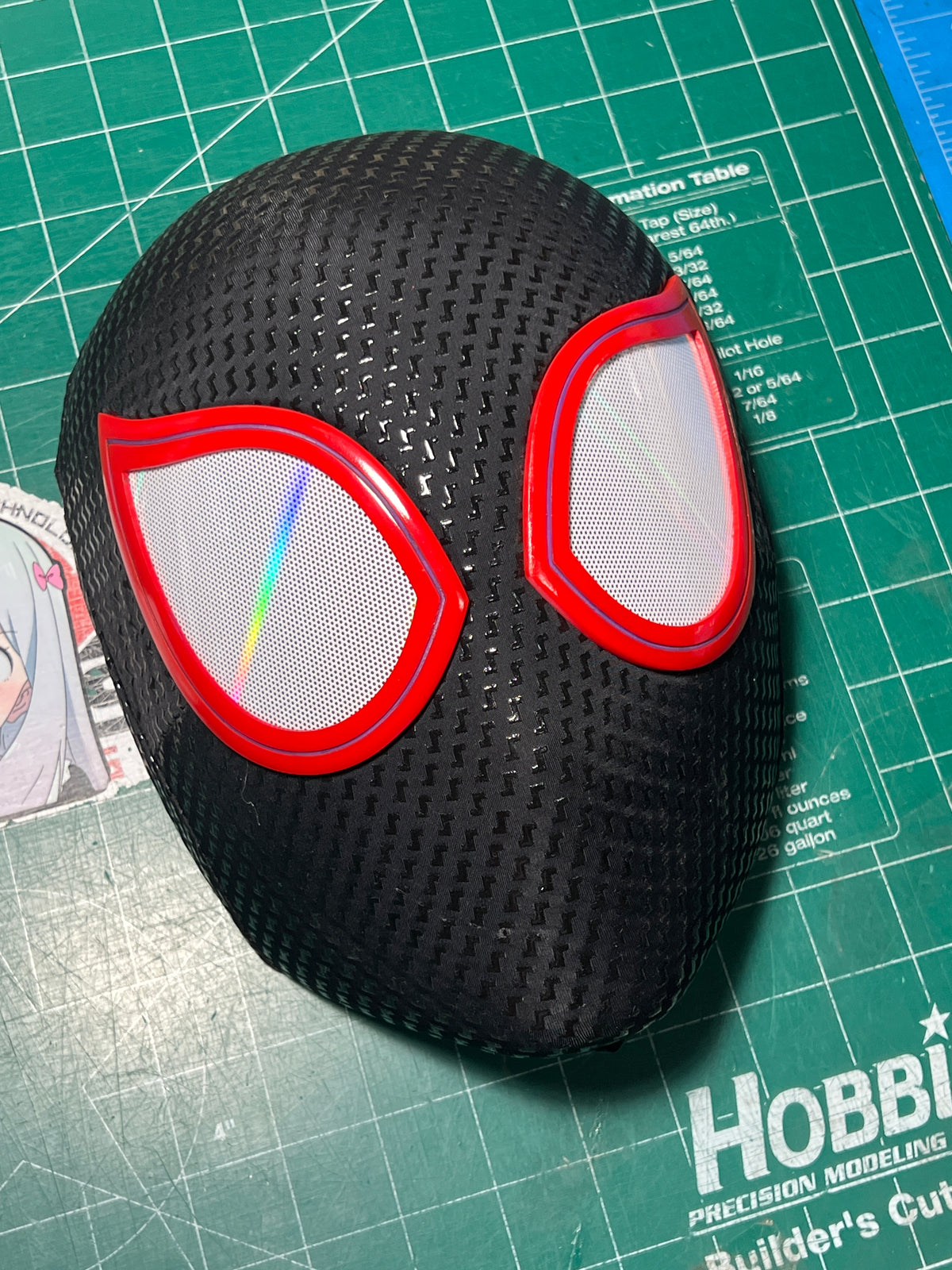 Spiderman Miles Cosplay Mask with Built-in Faceshell 