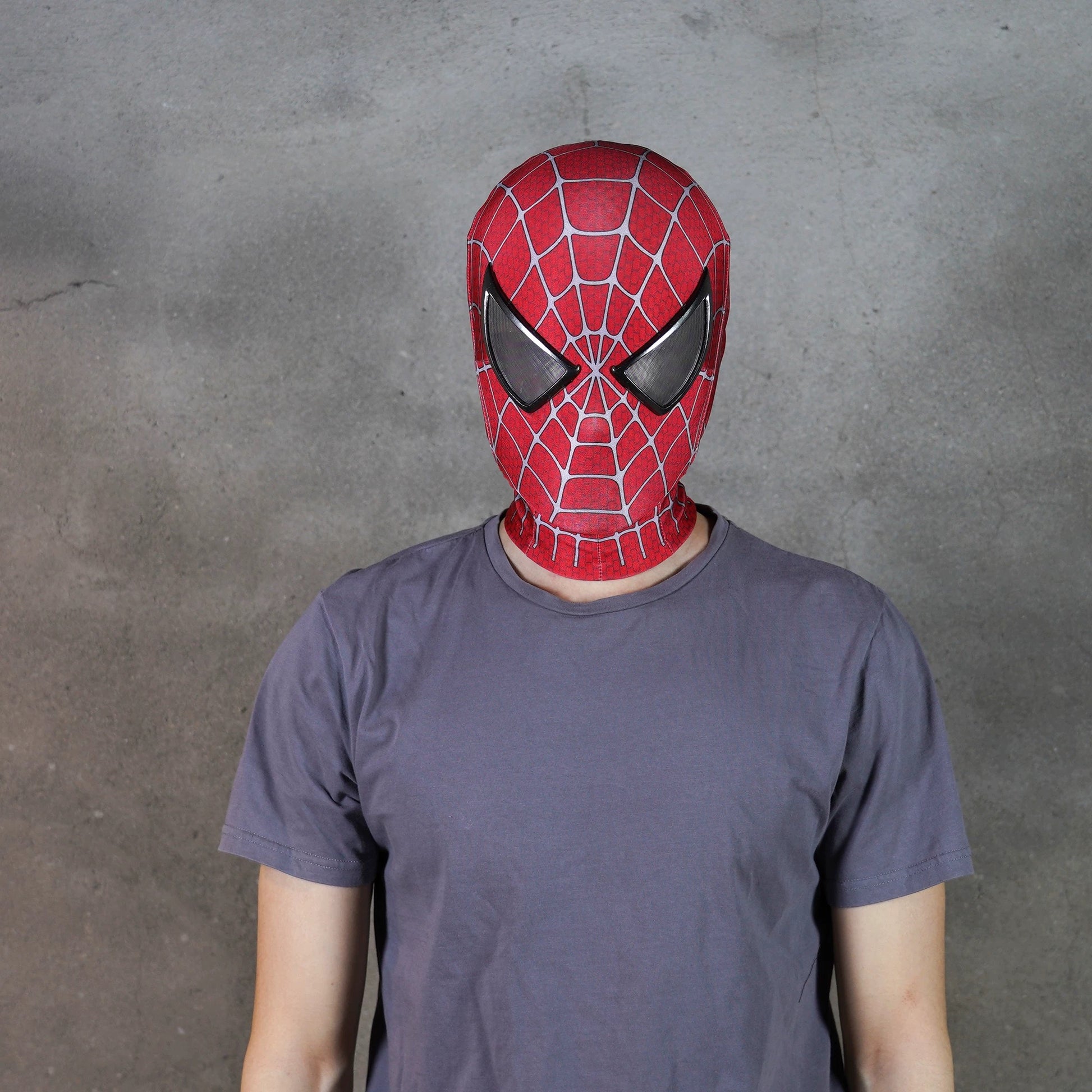 Hand-made Spiderman Tobey Inspired Cosplay Mask with 3D Printed Faceshell