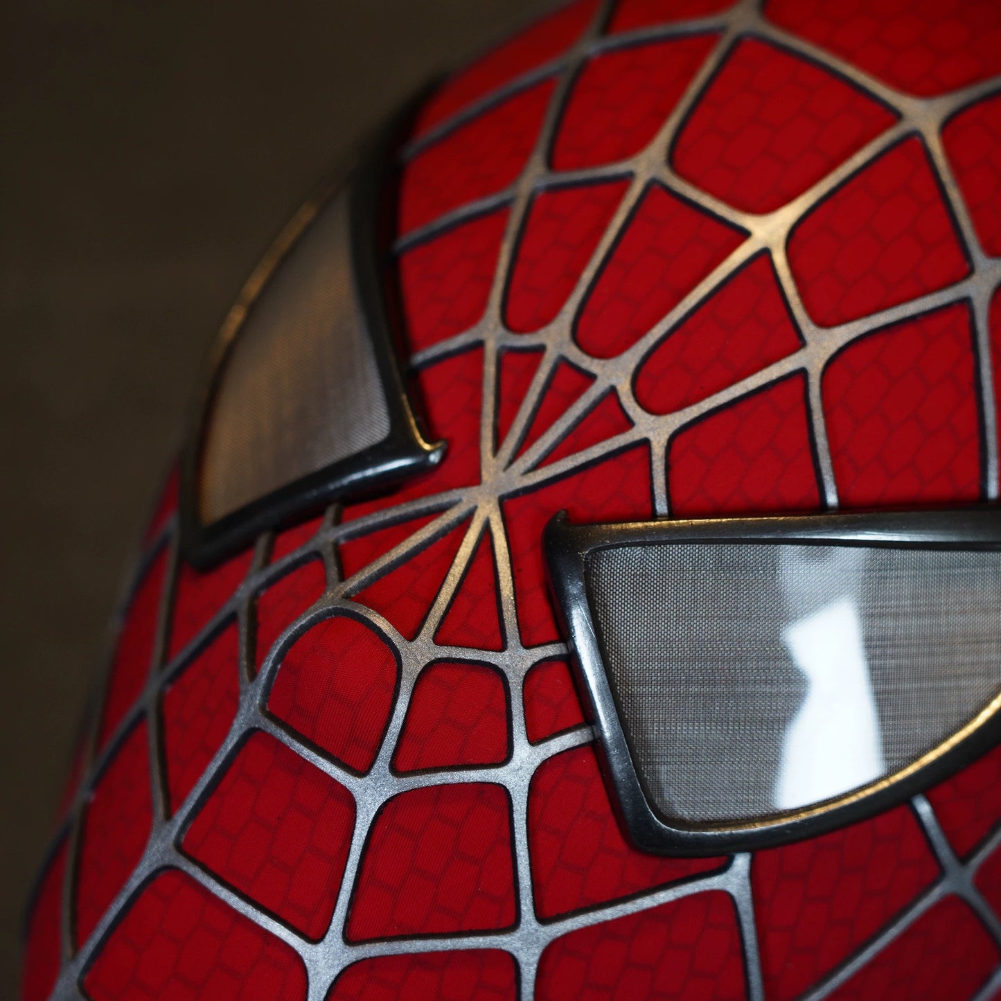 Hand-made Spiderman Tobey Inspired Cosplay Mask with 3D Printed Faceshell