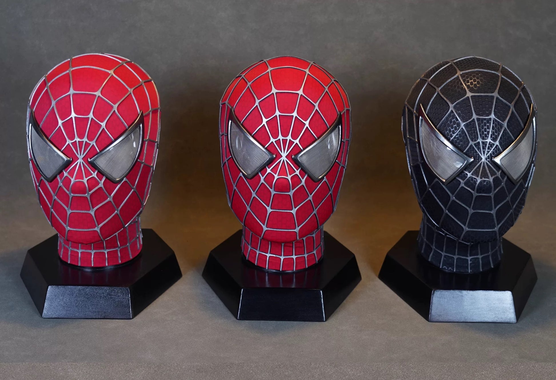 Hand-made Spiderman Tobey Inspired Cosplay Mask with 3D Printed Faceshell