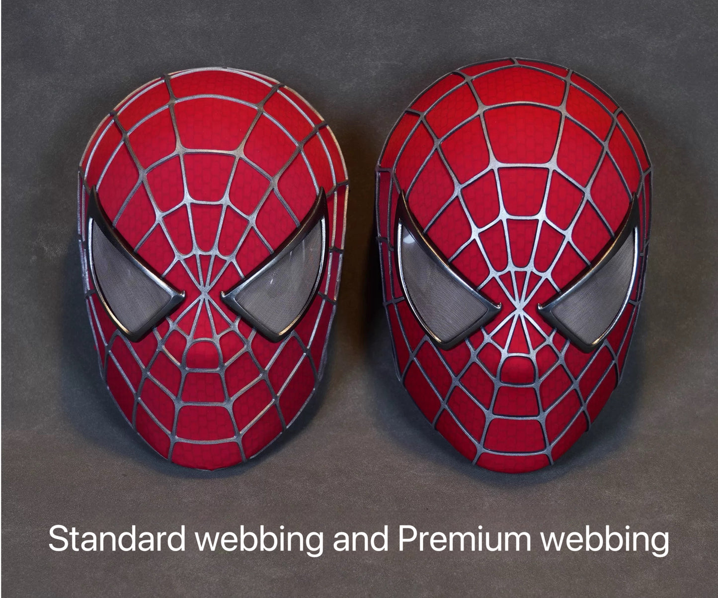 Hand-made Spiderman Tobey Inspired Cosplay Mask with 3D Printed Faceshell