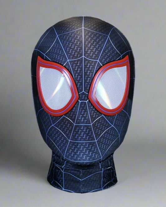 Spiderman Miles Morales Cosplay Halloween Mask with Faceshell Into the Spider Verse