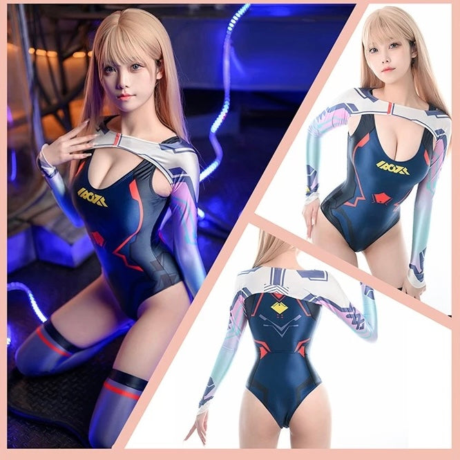 Cyberpunk Anime Spandex Swimwear Racing Suit Wet Suit Race Queen Costume