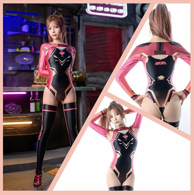 Cyberpunk Anime Spandex Swimwear Racing Suit Wet Suit Race Queen Costume