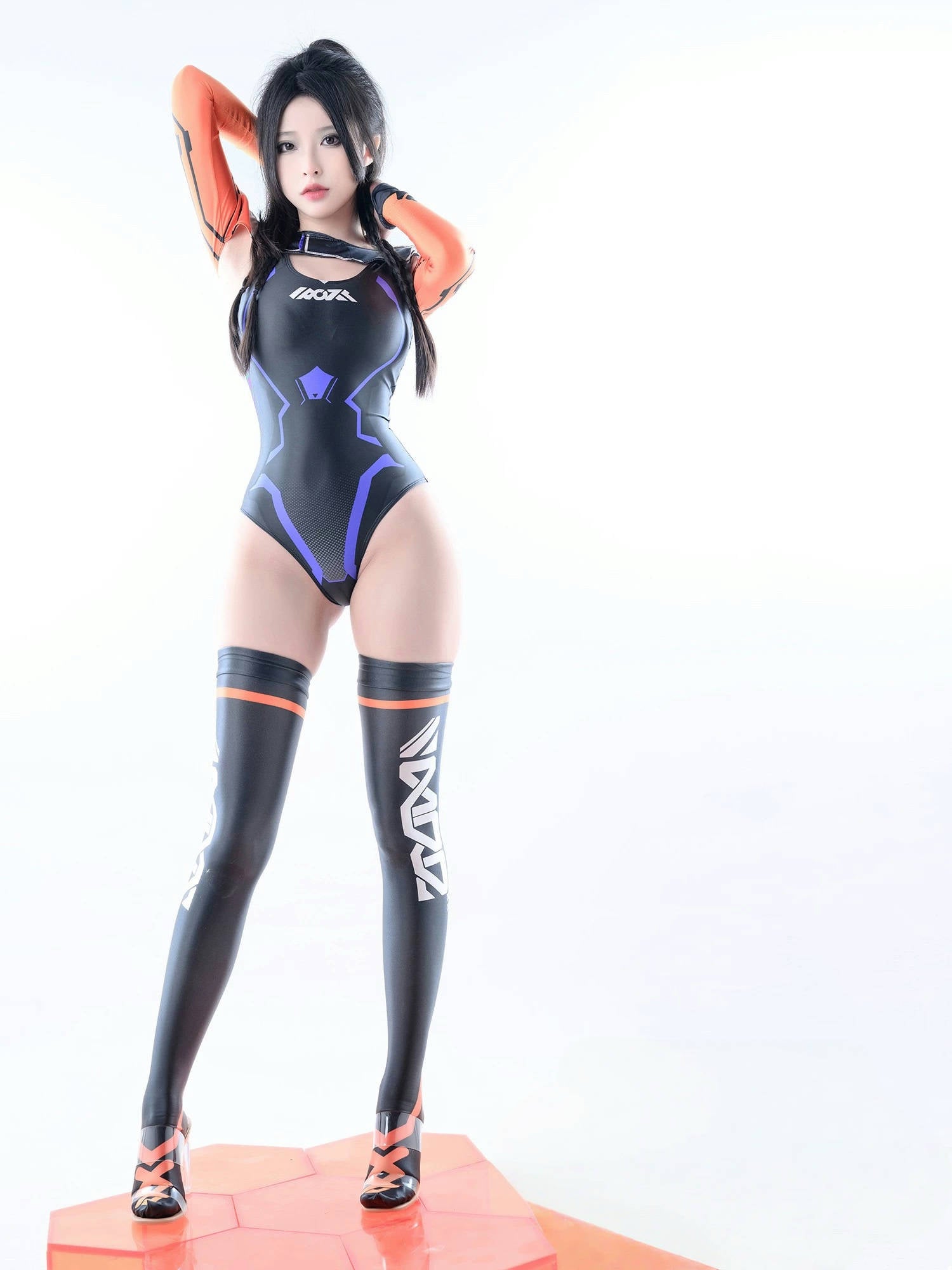 Cyberpunk Anime Spandex Swimwear Racing Suit Wet Suit Race Queen Costume