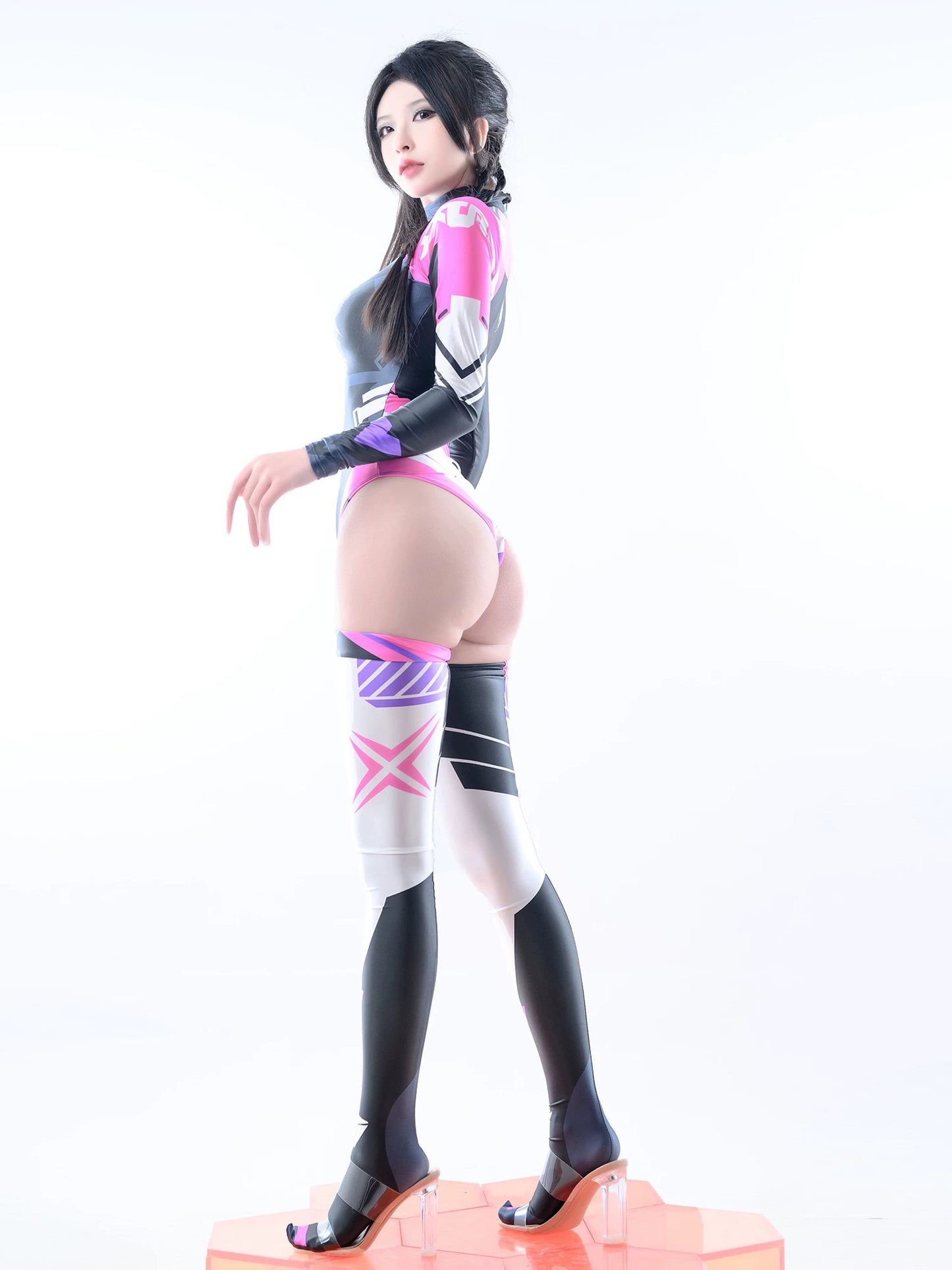 Cyberpunk Anime Spandex Swimwear Racing Suit Wet Suit  Race Queen Costume