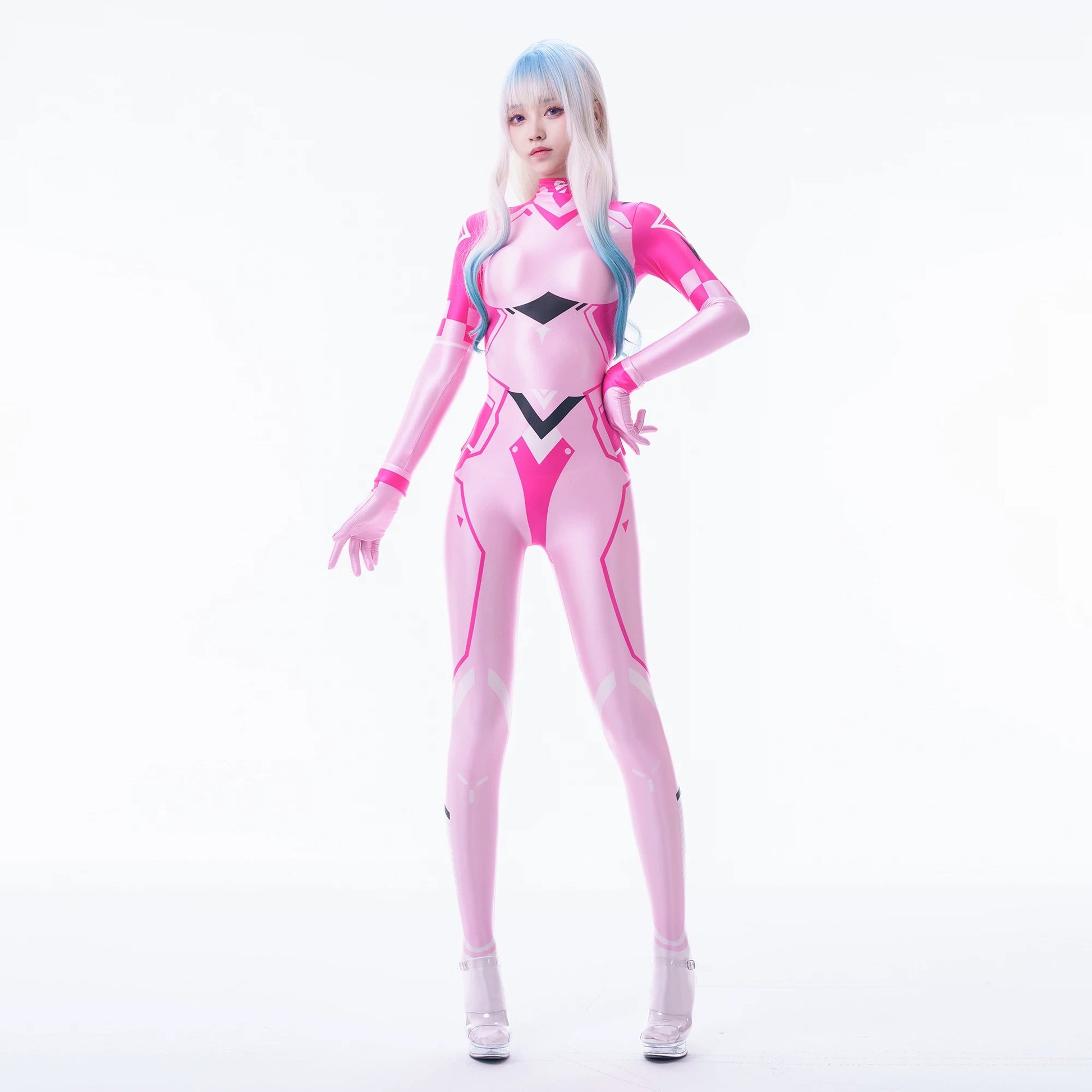 Cyberpunk Sci-Fi Spandex Swimwear Cosplay Bodysuit Race Queen Costume Zentai