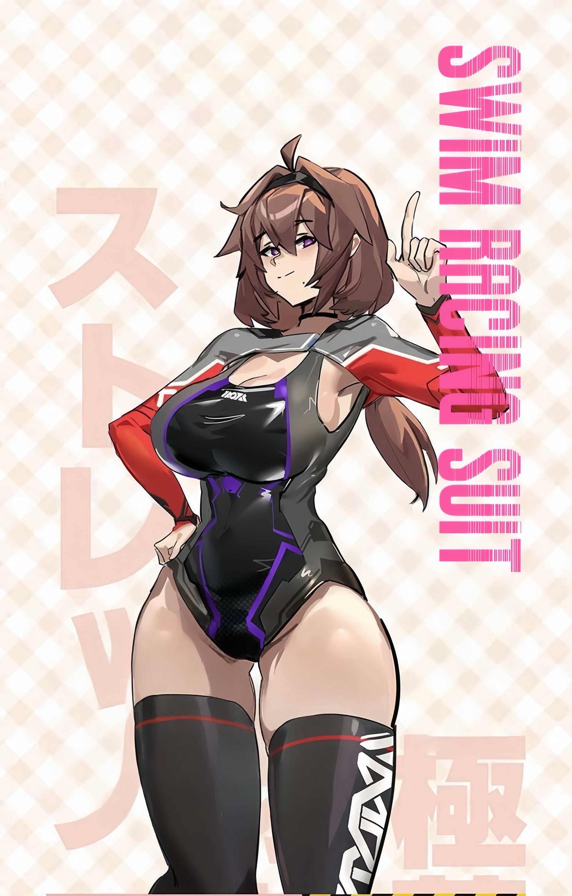 Cyberpunk Anime Spandex Swimwear Racing Suit Wet Suit Race Queen Costume