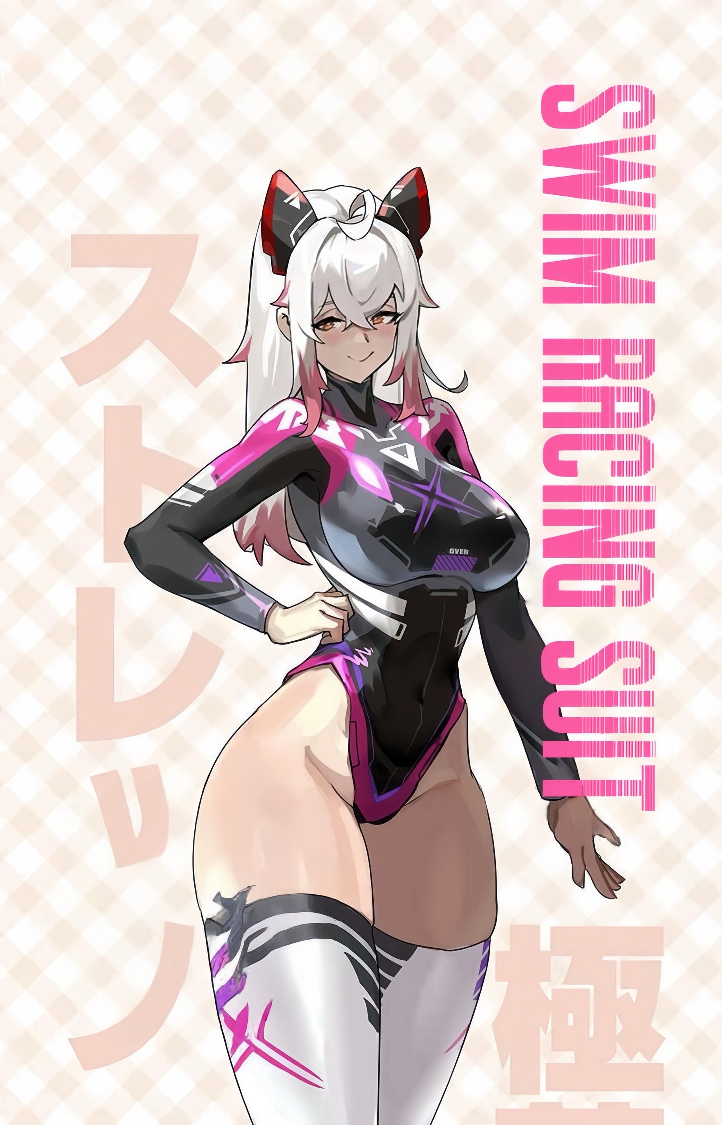 Cyberpunk Anime Spandex Swimwear Racing Suit Wet Suit Race Queen Costume