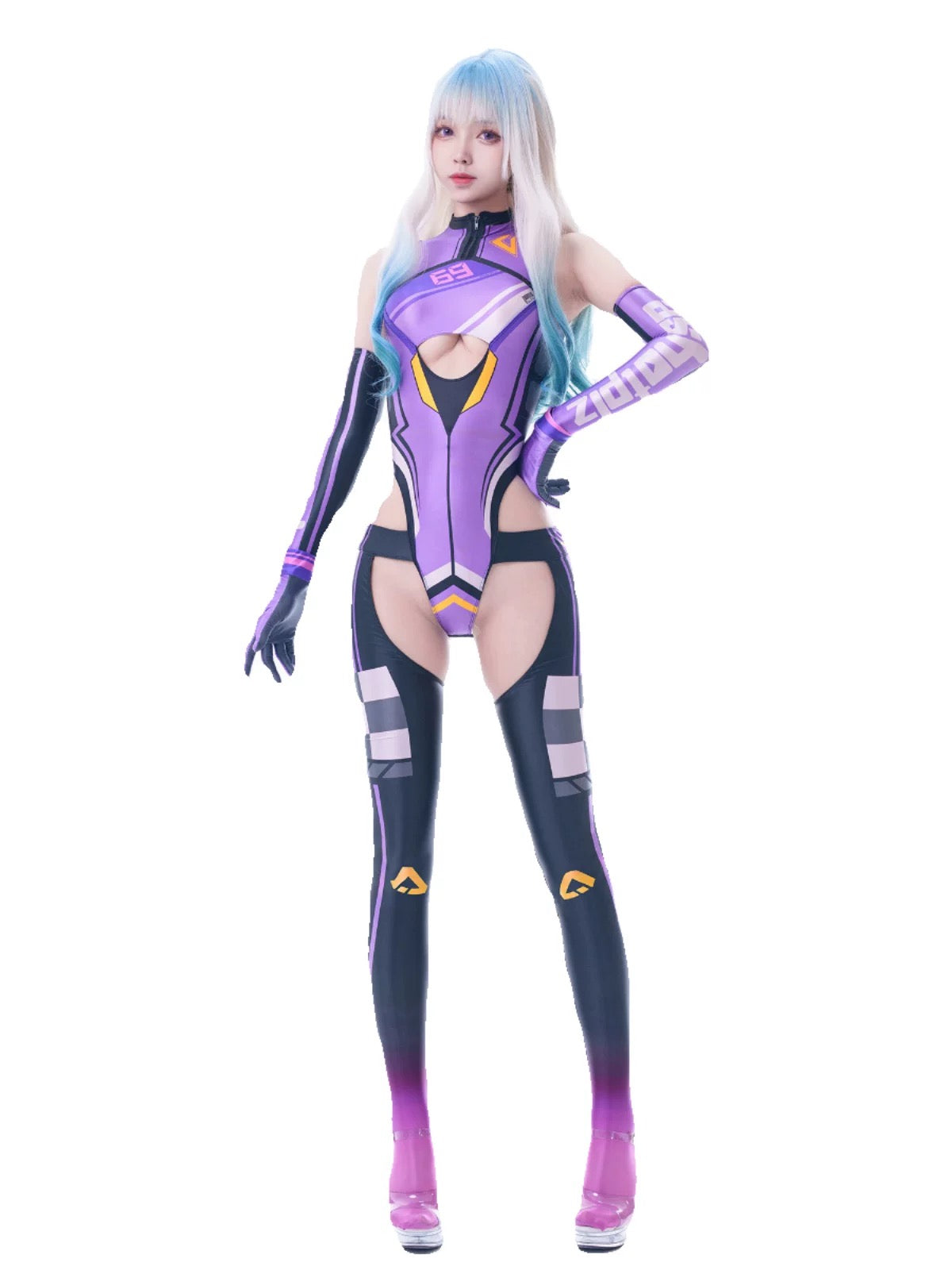 Cyberpunk Anime Spandex Swimwear Racing Suit Wet Suit Race Queen Costume