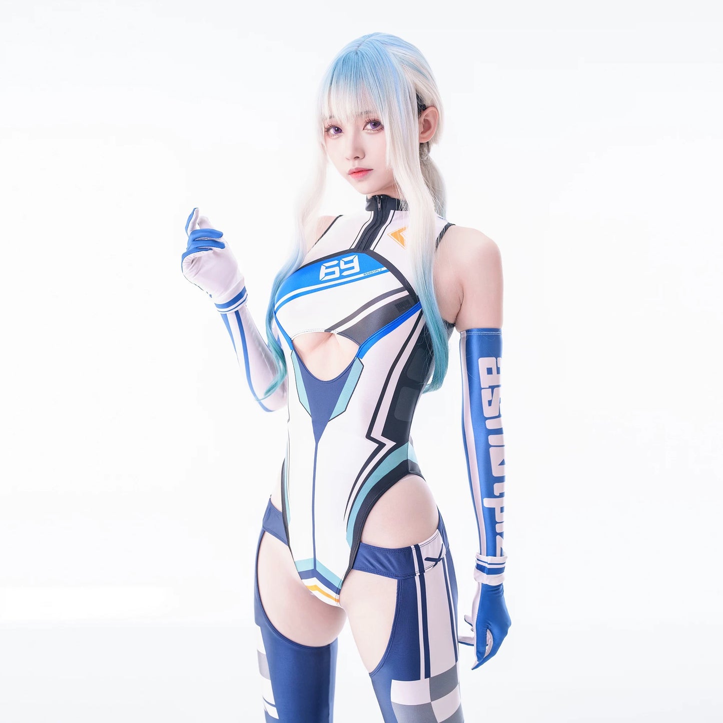 Cyberpunk Anime Spandex Swimwear Racing Suit Wet Suit Race Queen Costume