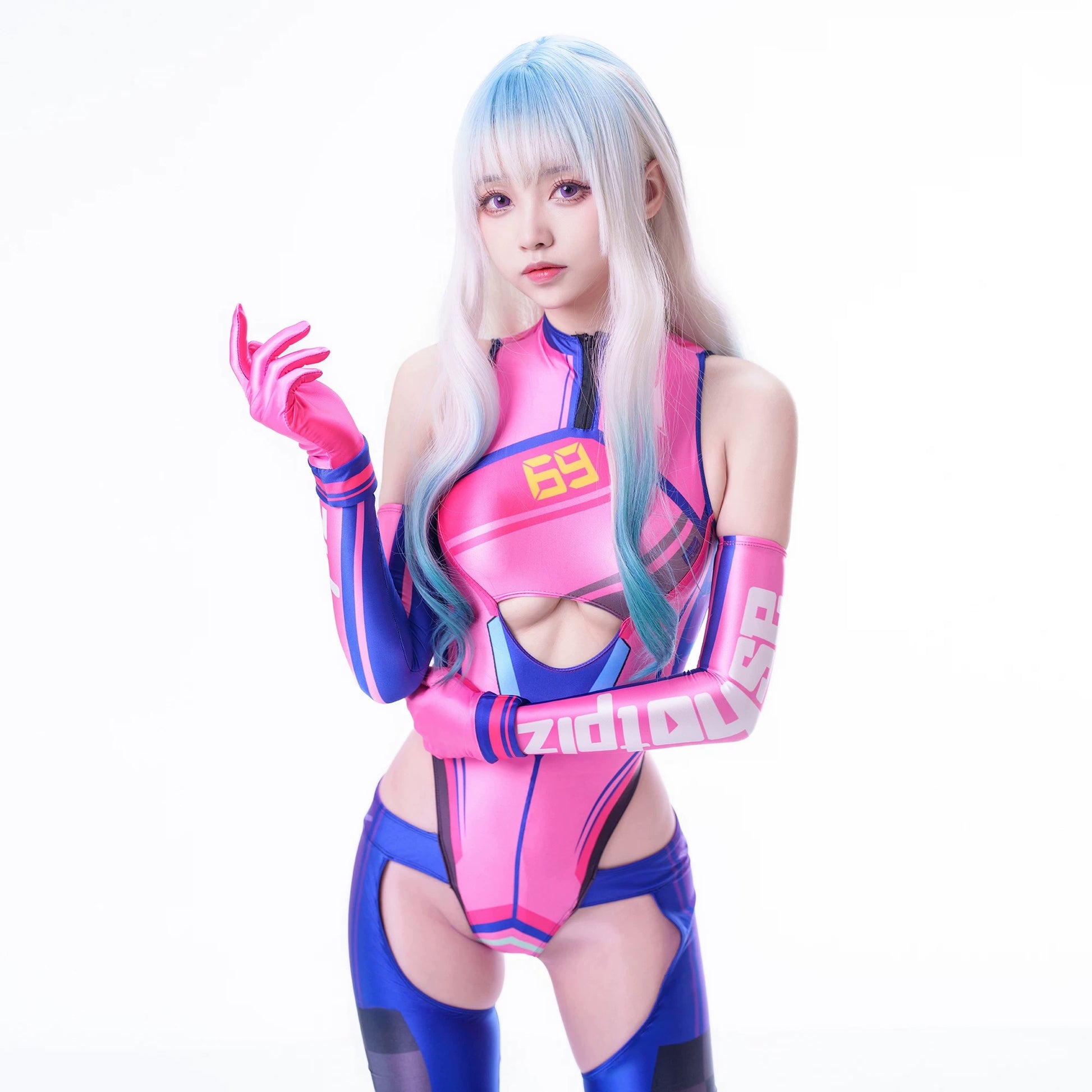 Cyberpunk Anime Spandex Swimwear Racing Suit Wet Suit Race Queen Costume