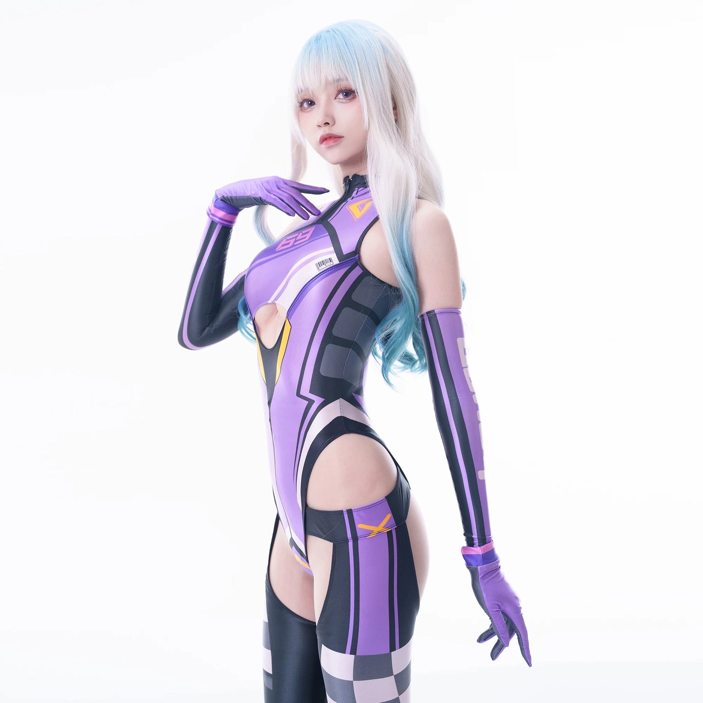 Cyberpunk Anime Spandex Swimwear Racing Suit Wet Suit Race Queen Costume