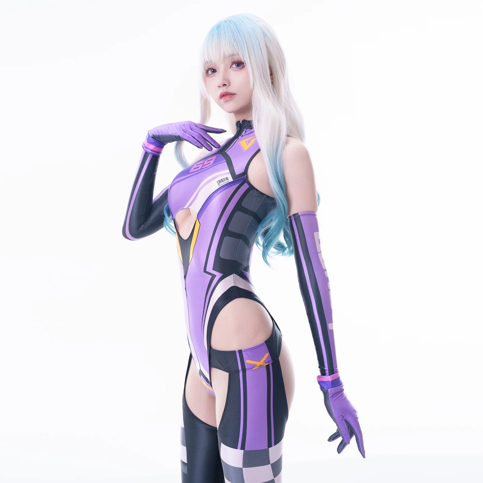 Cyberpunk Anime Spandex Swimwear Racing Suit Wet Suit Race Queen Costume