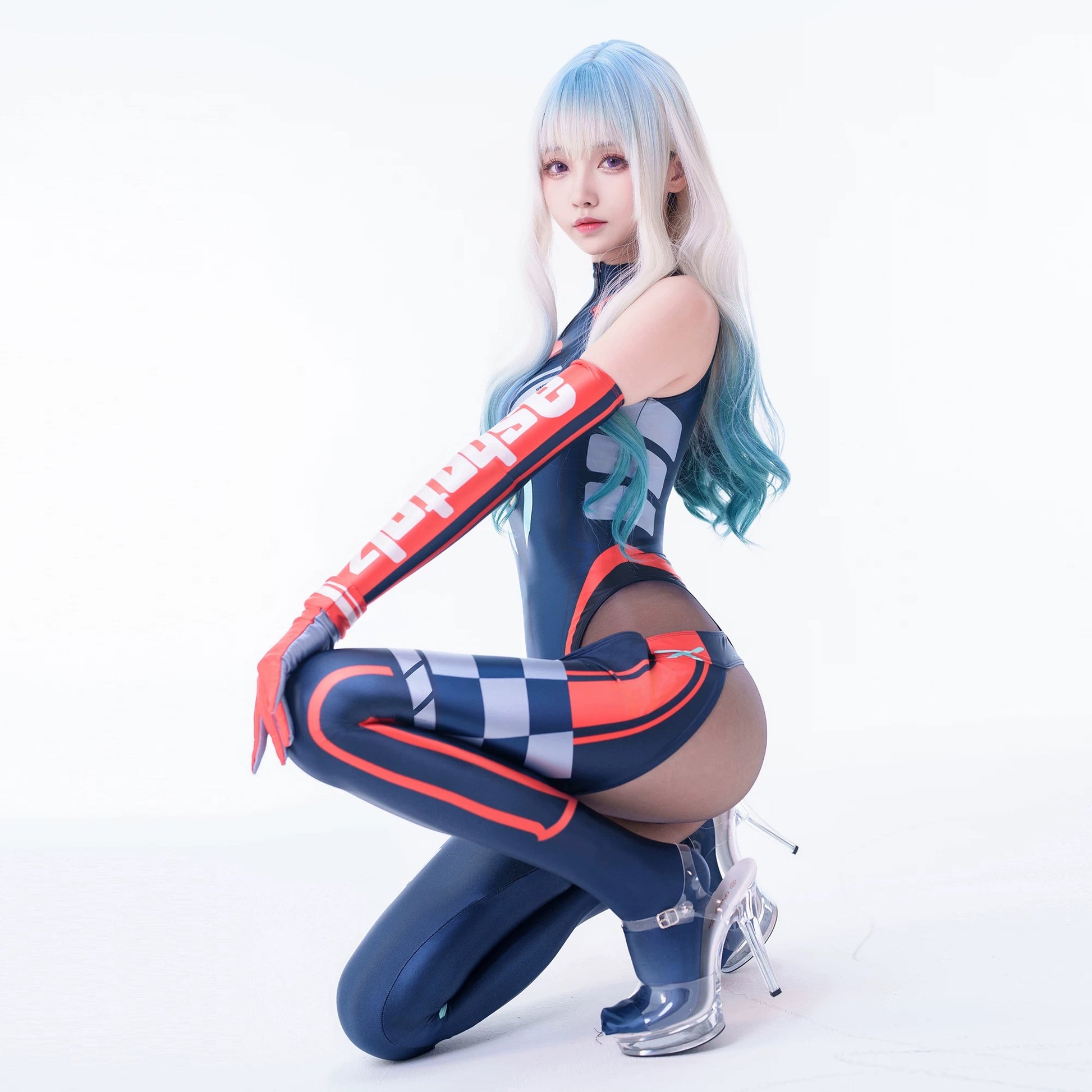 Cyberpunk Anime Spandex Swimwear Racing Suit Wet Suit Race Queen Costume