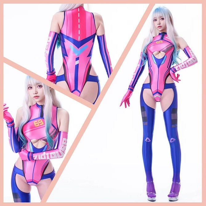 Cyberpunk Anime Spandex Swimwear Racing Suit Wet Suit Race Queen Costume