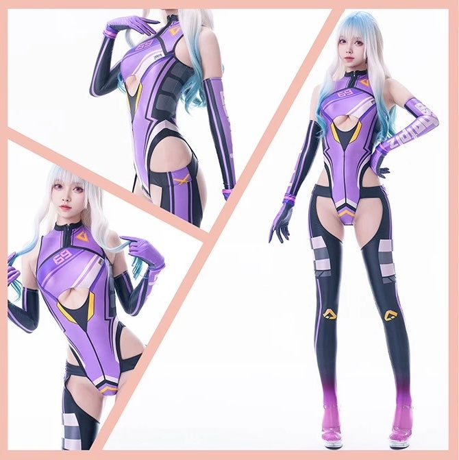 Cyberpunk Anime Spandex Swimwear Racing Suit Wet Suit Race Queen Costume