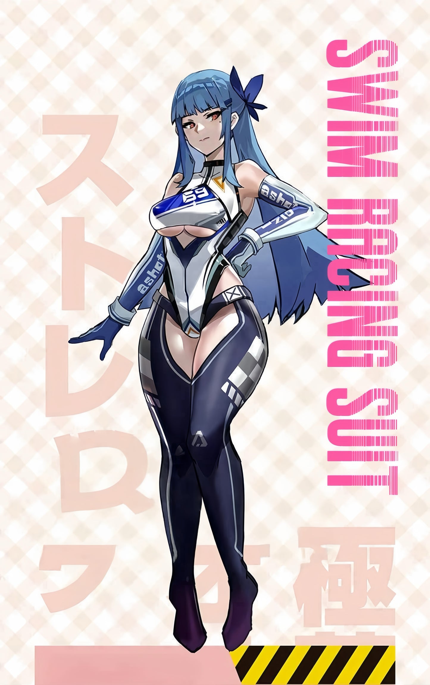 Cyberpunk Anime Spandex Swimwear Racing Suit Wet Suit Race Queen Costume