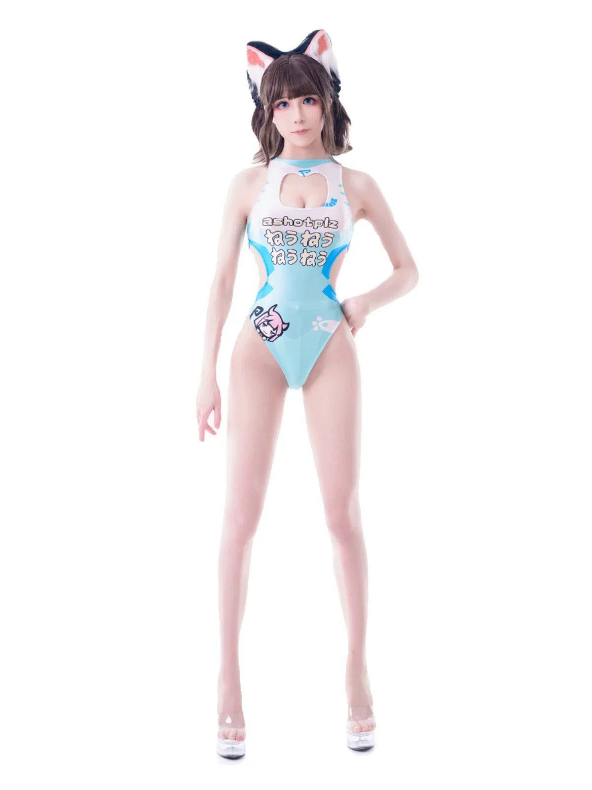 Japanese Anime Spandex Swimwear Racing Suit Wet Suit Race Queen Costume