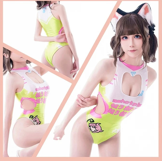 Japanese Anime Spandex Swimwear Racing Suit Wet Suit Race Queen Costume