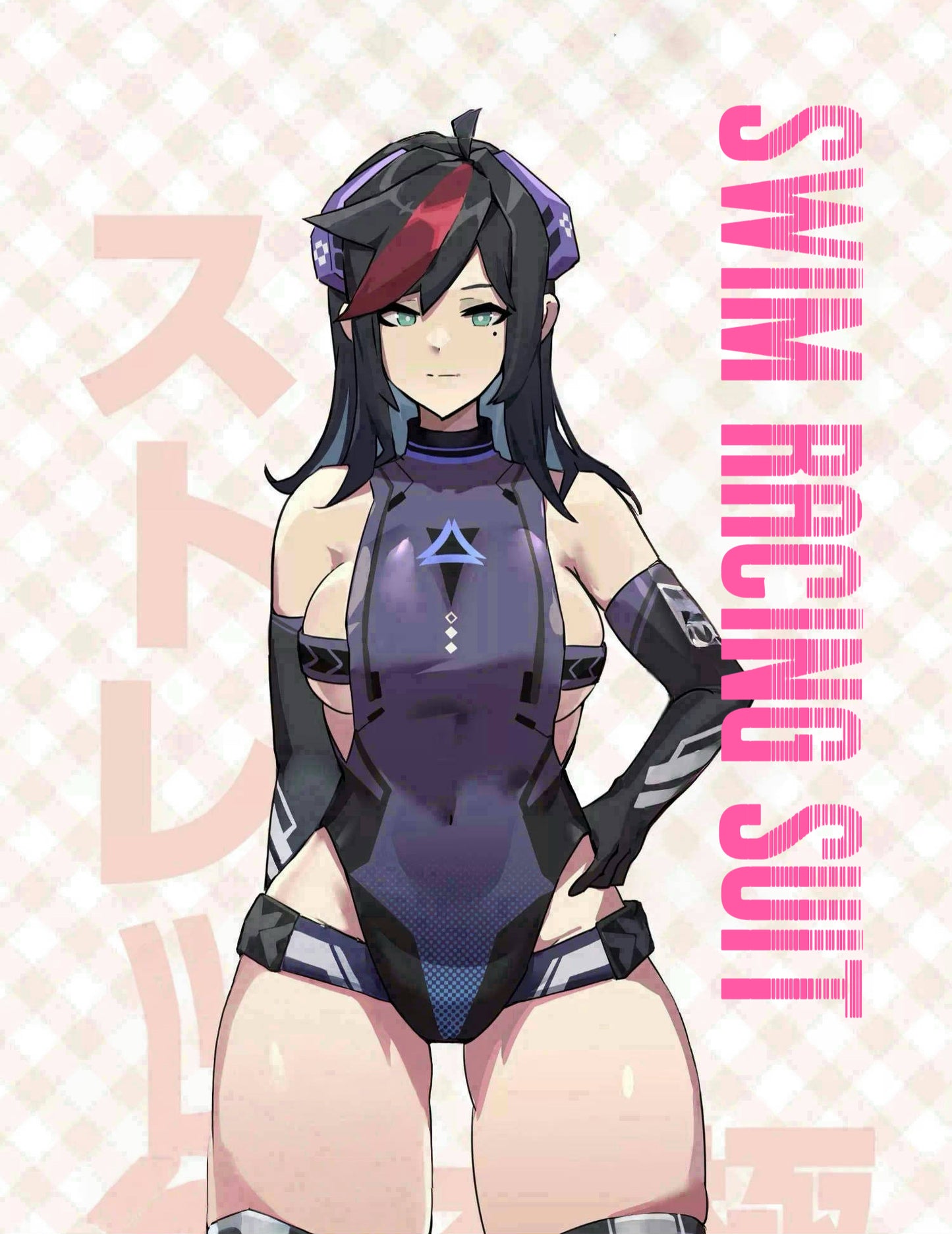 Cyberpunk Anime Spandex Swimwear Racing Suit Wet Suit Race Queen Costume