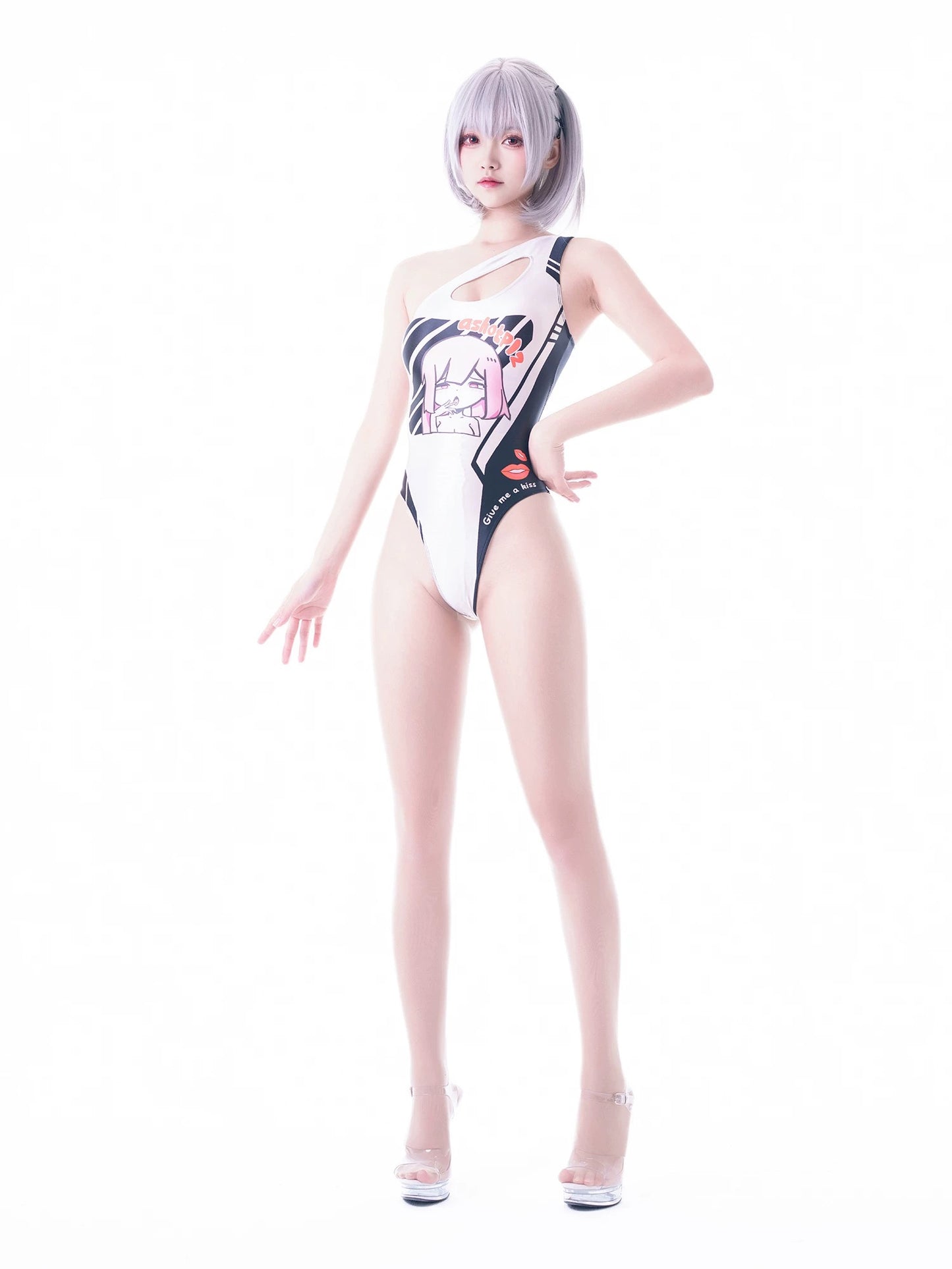 Japanese Anime Spandex Swimwear Racing Suit Wet Suit Race Queen Costume